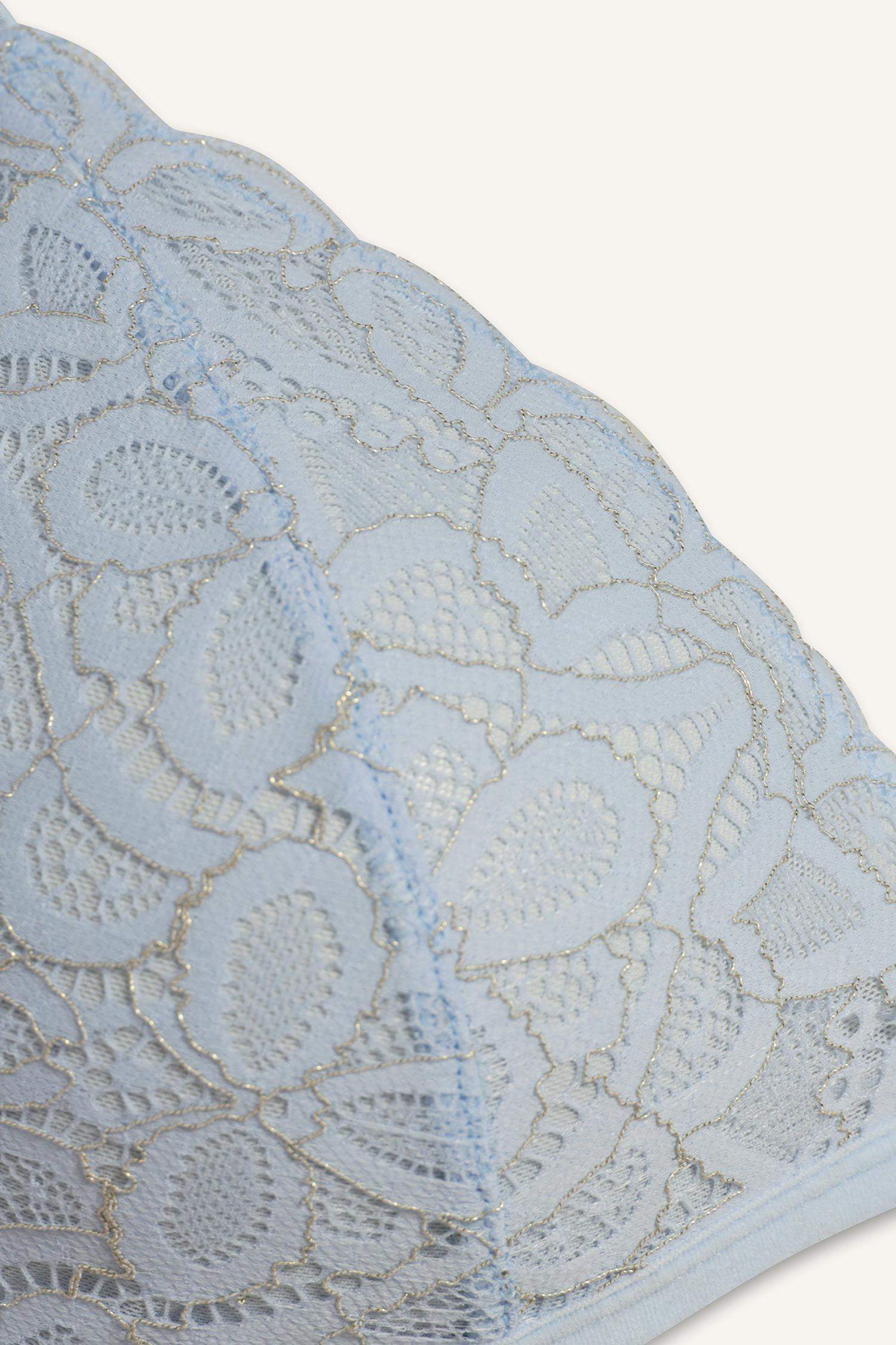 Dantelli Simli Dantel Kapsız Pedsiz Balensiz Triangle Bra-Fall in Love