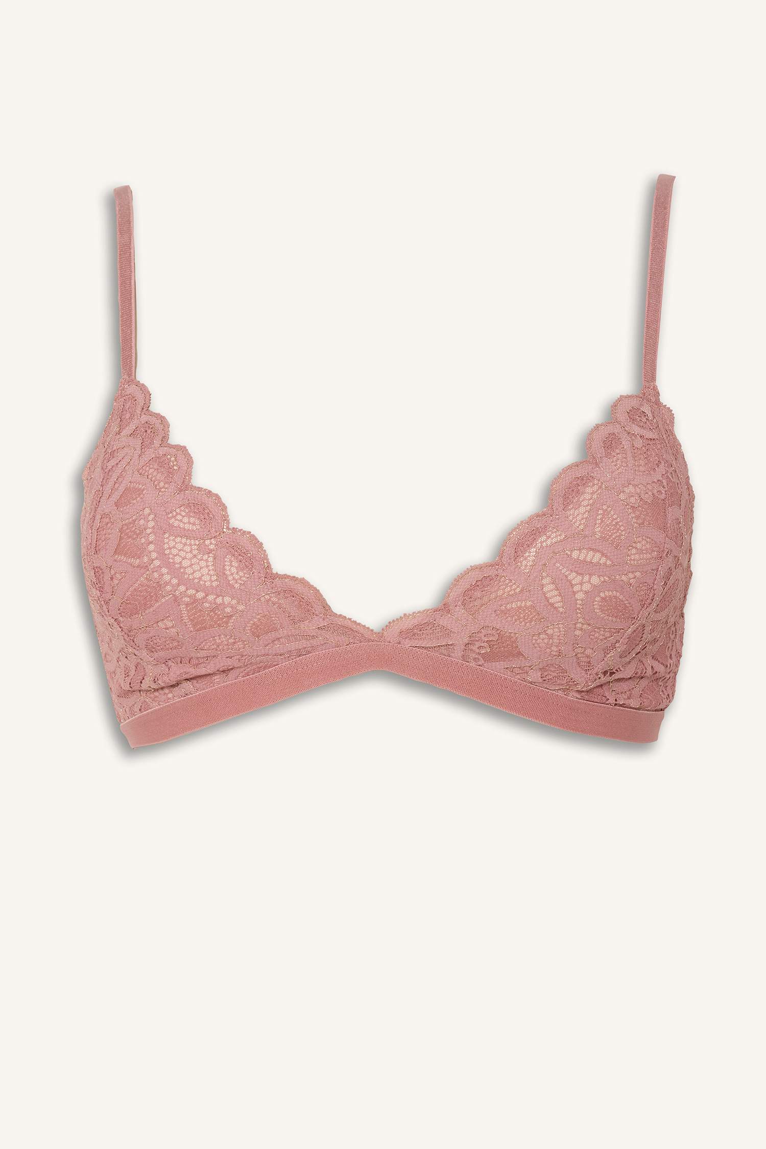 Dantelli Simli Kapsız Pedsiz Balensiz Triangle Bra	