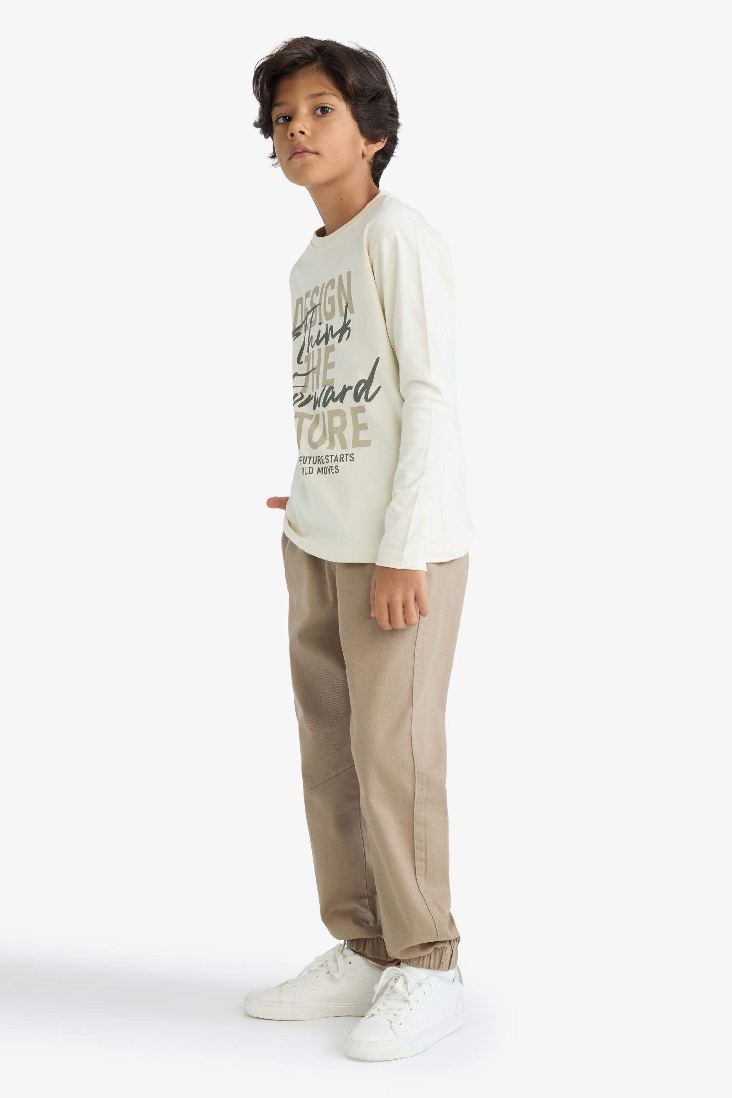 Boy Jogger Fit Gabardine Trousers
