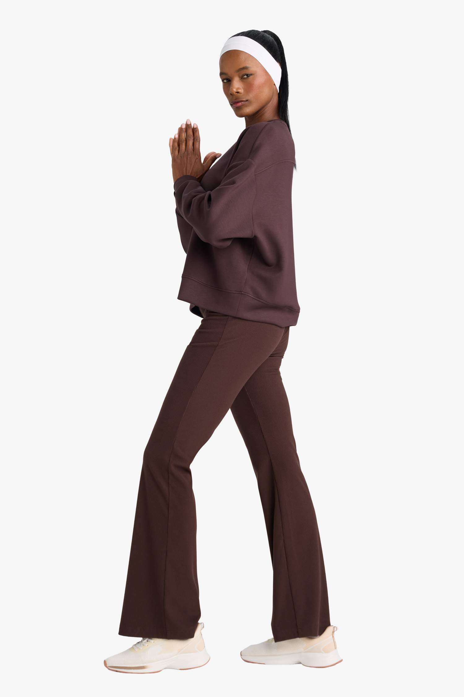 DeFactoFit Flare Fit High Waist Regular Leg Sweatpants