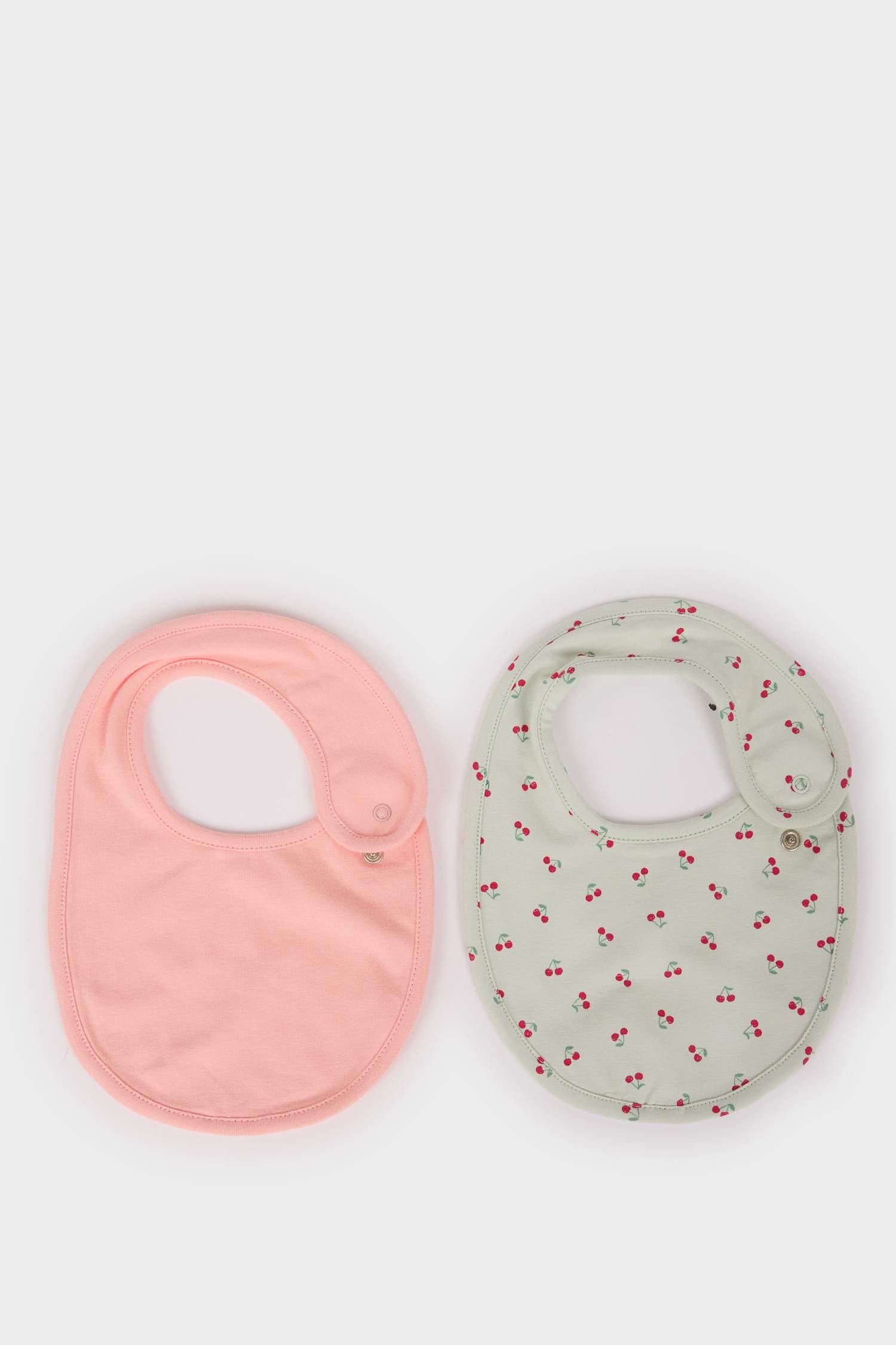 Kız Bebek Desenli 2'li Pamuklu Mama Önlüğü