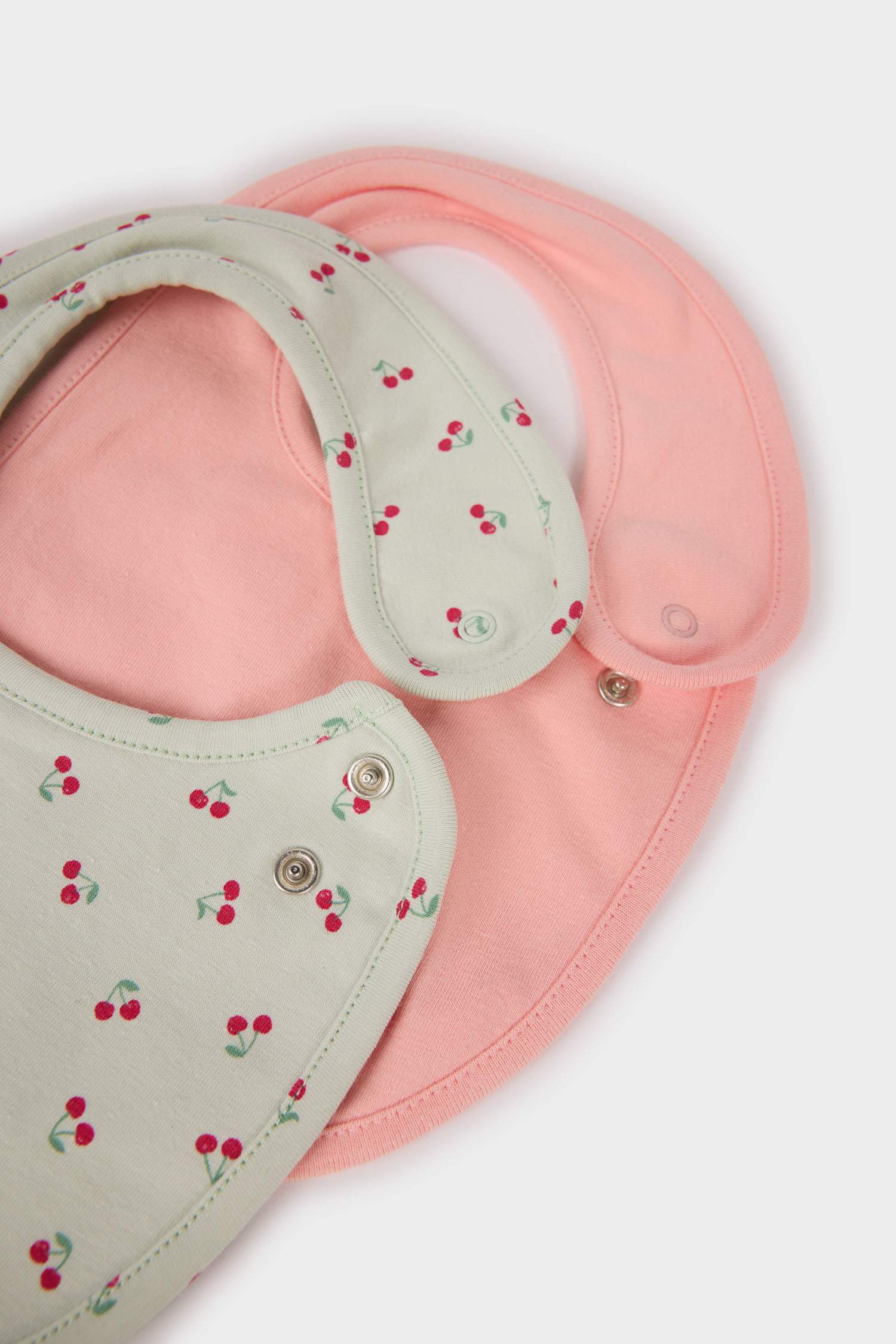 Kız Bebek Desenli 2'li Pamuklu Mama Önlüğü