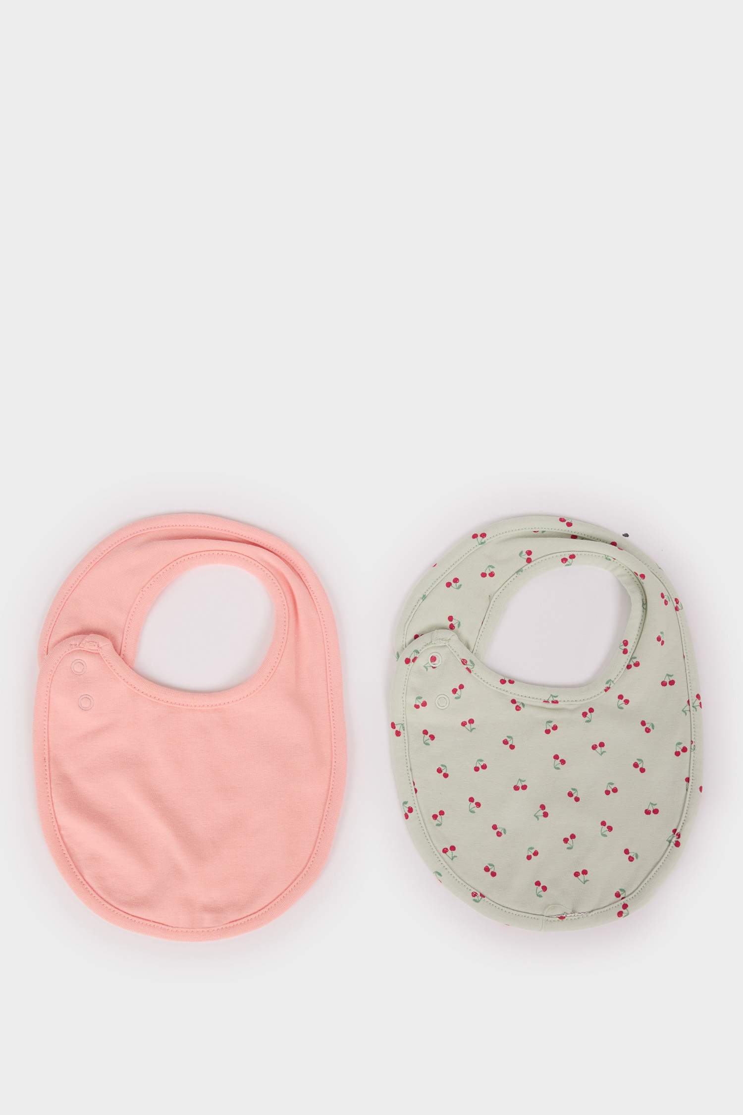 Kız Bebek Desenli 2'li Pamuklu Mama Önlüğü