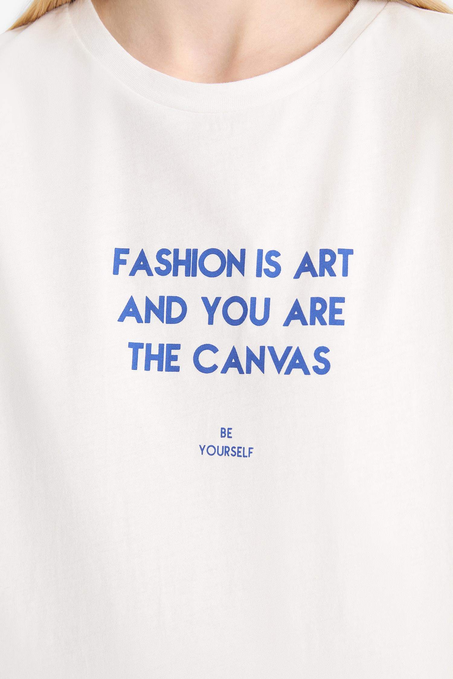 Coool Regular Fit Baskılı Kısa Kollu Beyaz Tişört