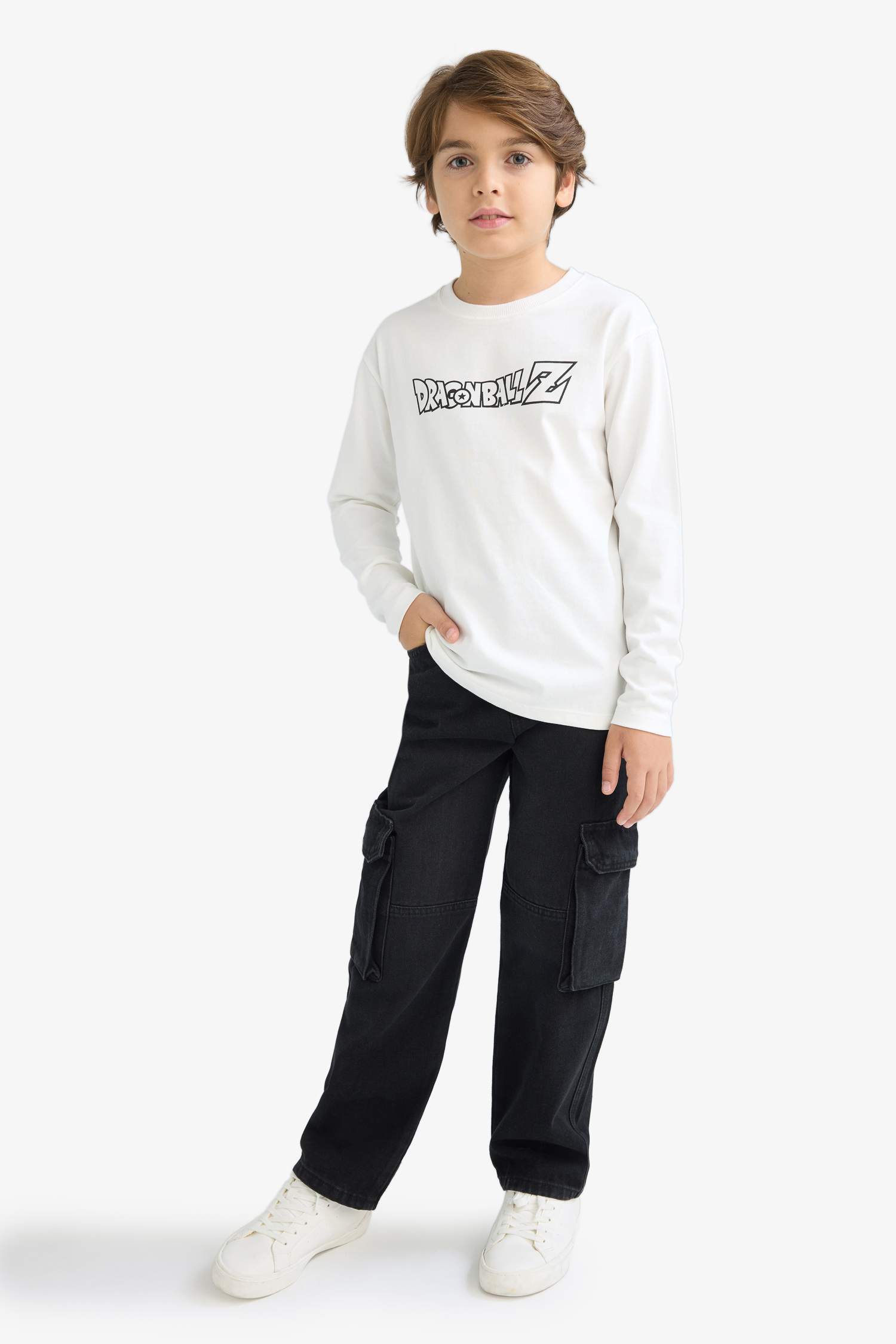 Boy Dragon Ball Crew Neck Long Sleeve T-Shirt