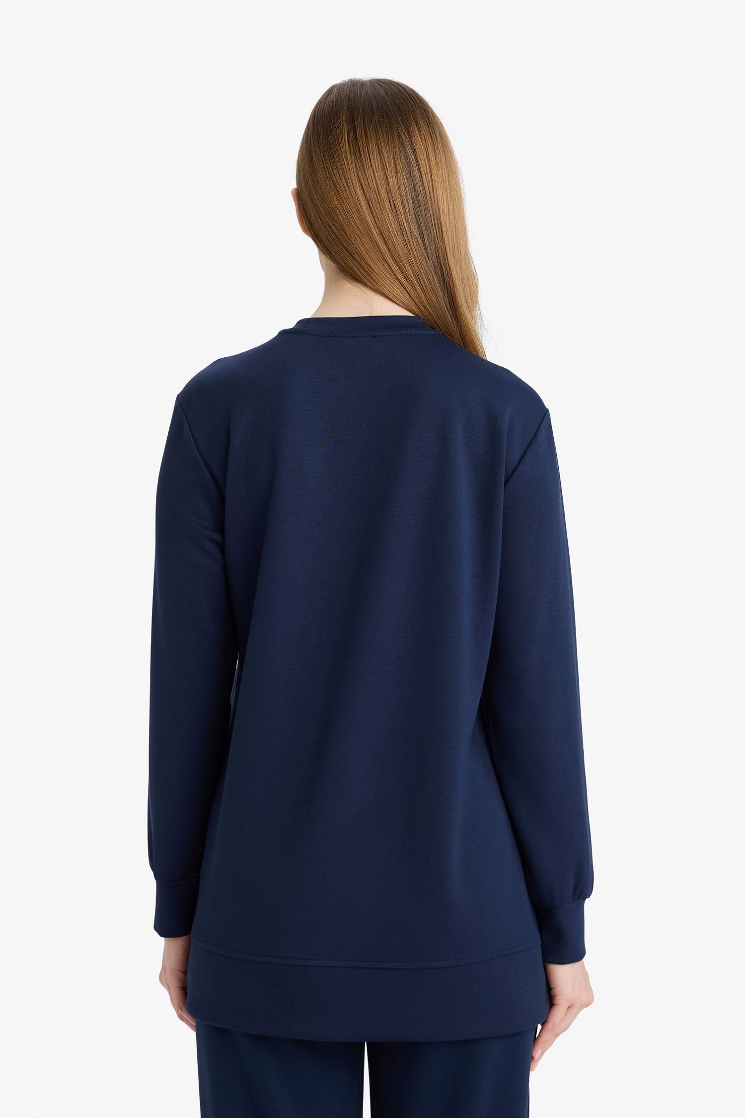 Regular Fit Bisiklet Yaka Uzun Kollu Tunik