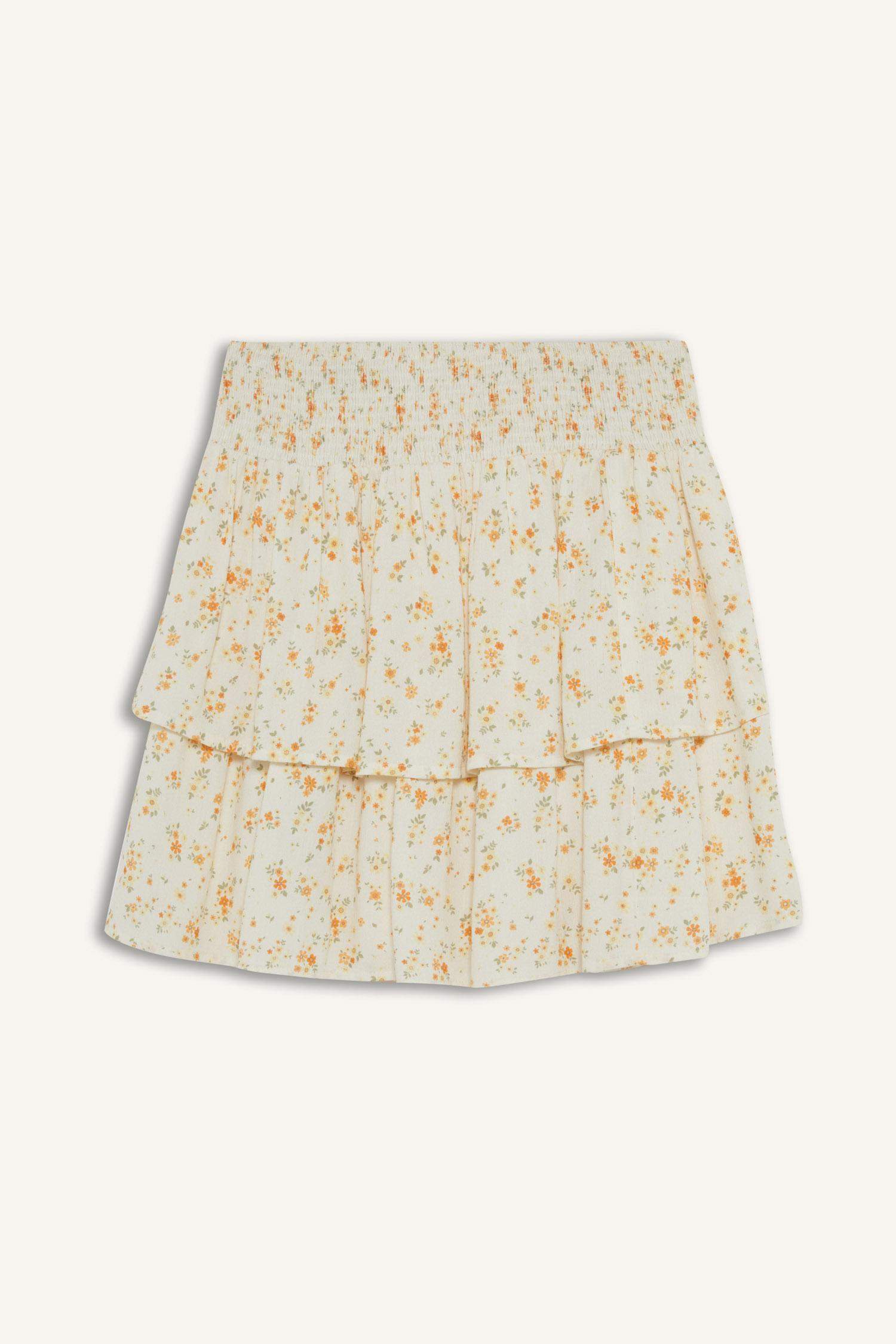 Coool гүлді a сызығы қысқа ұзындық Тоқылған юбка