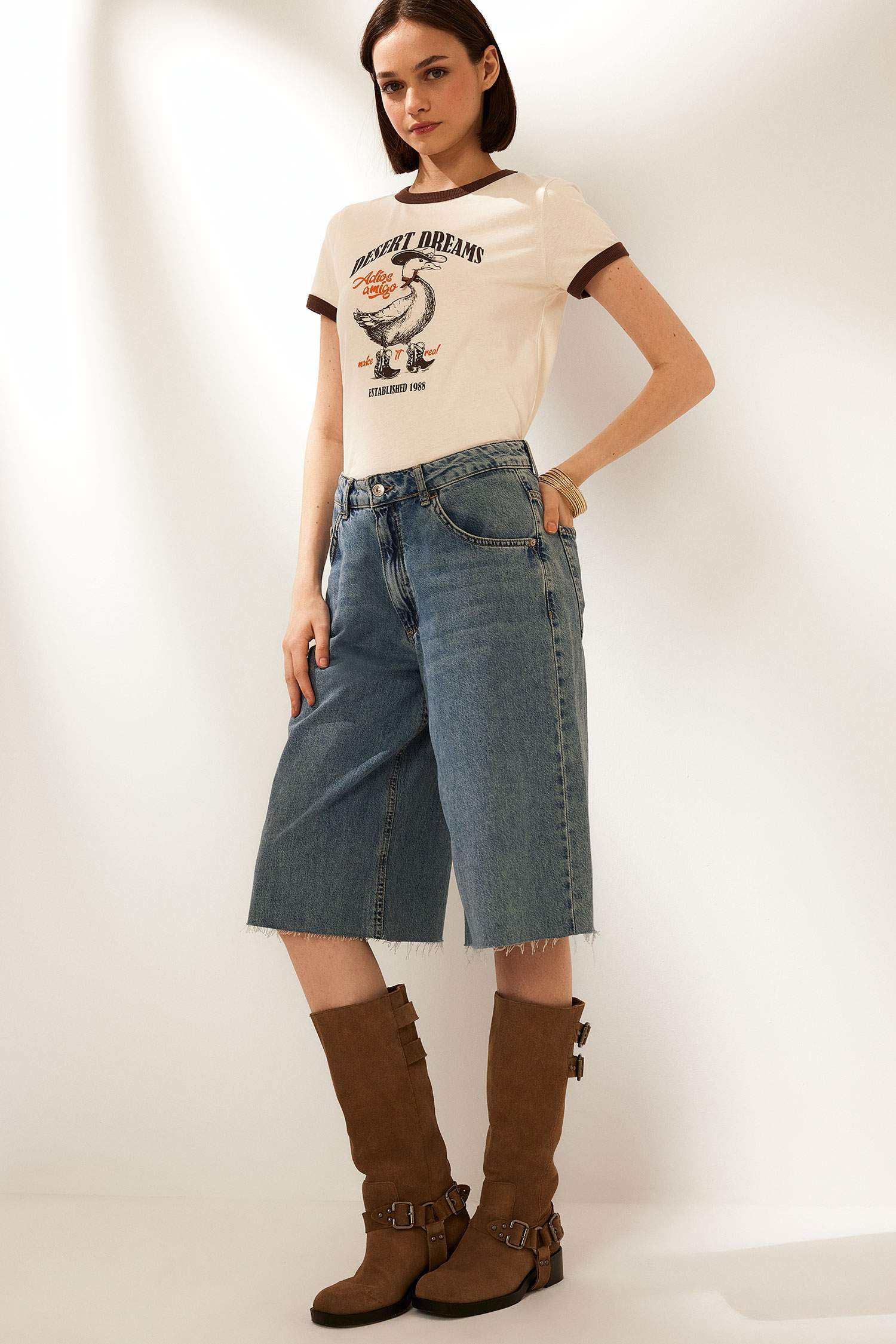 Coool Regular Fit Bisiklet Yaka Baskılı Kısa Kollu Tişört