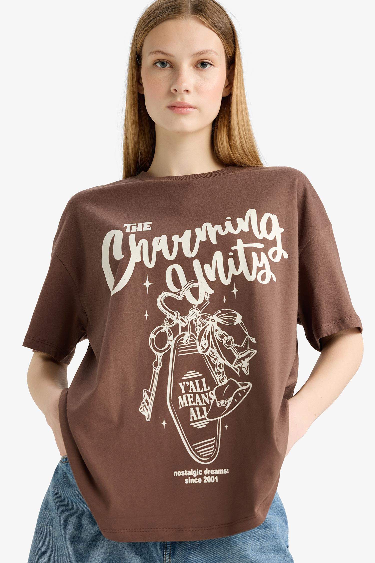 Coool Oversize Geniş Kalıp Baskılı Kısa Kollu Tişört