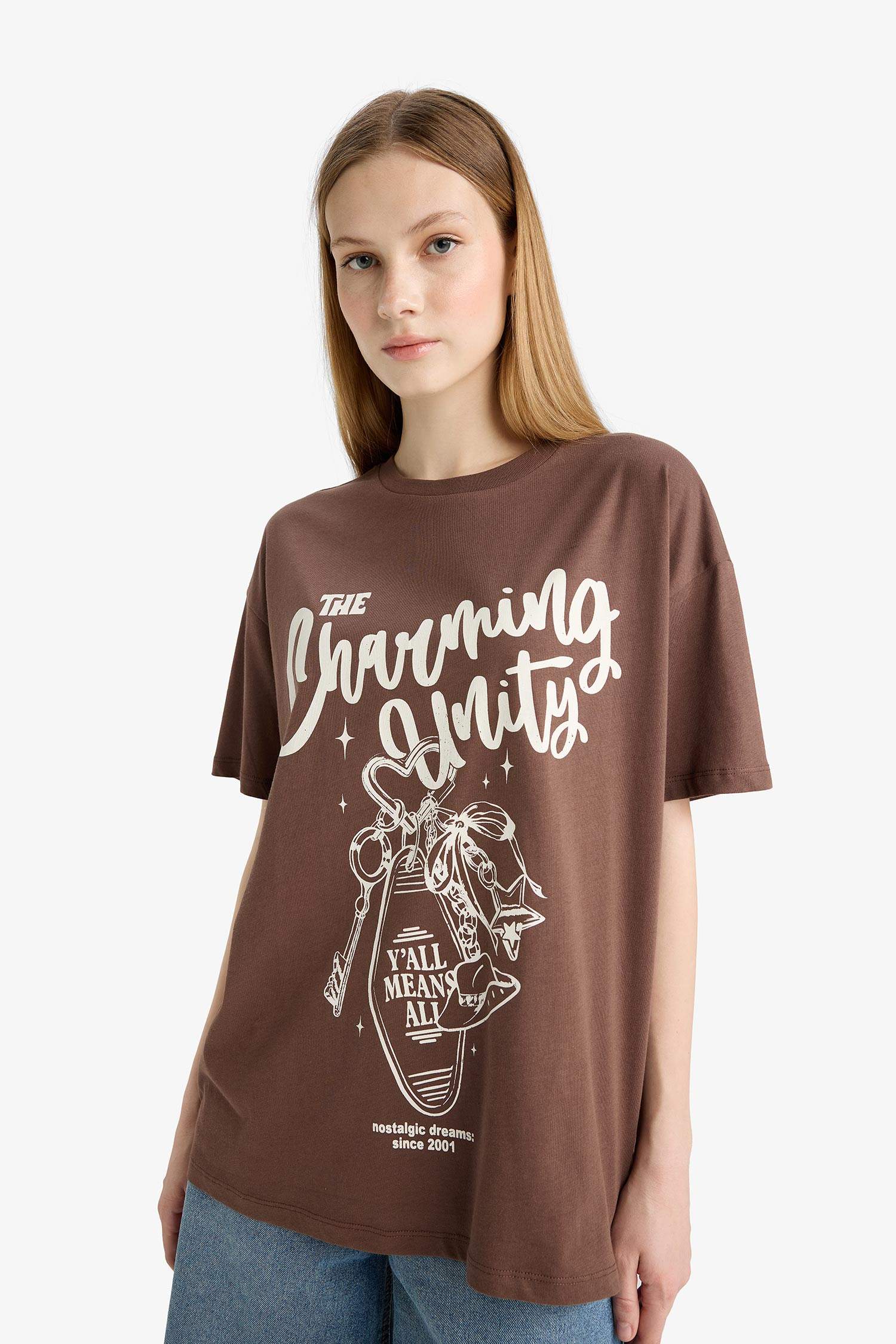 Coool Oversize Geniş Kalıp Baskılı Kısa Kollu Tişört