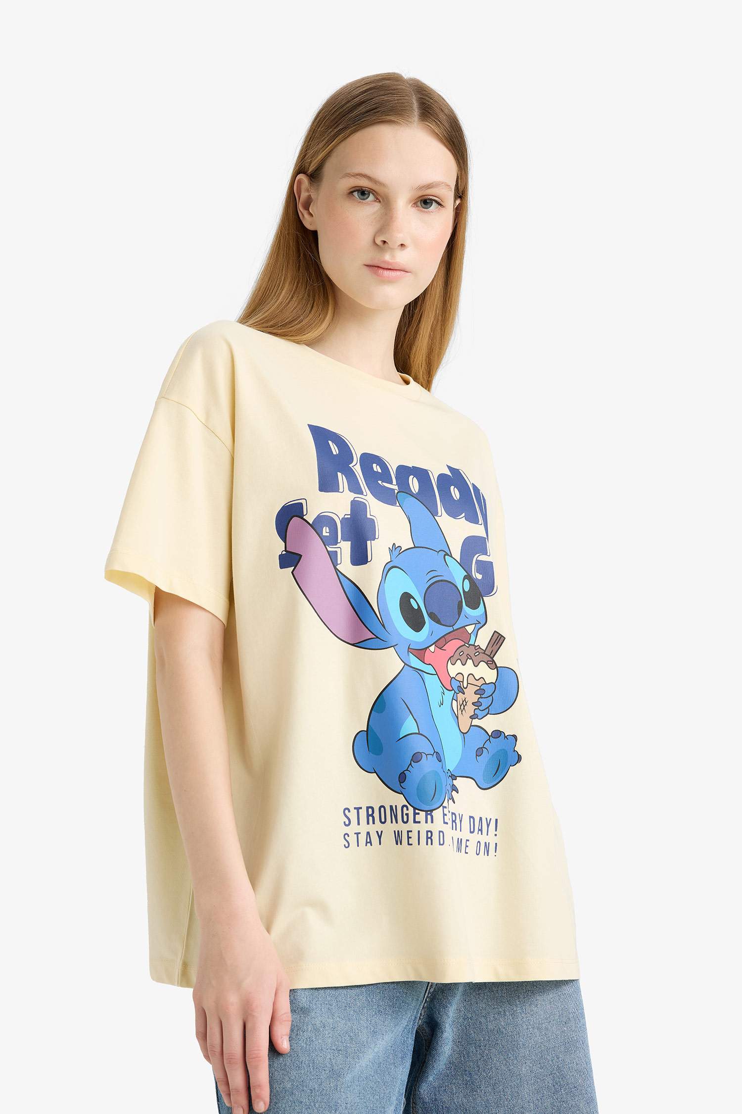 Свободная футболка Coool Disney Lilo & Stitch с широким силуэтом и принтом