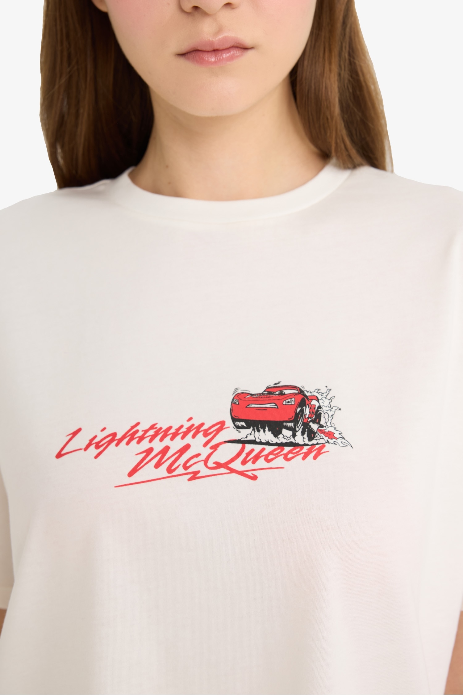 Cars Oversize Geniş Kalıp Baskılı Kısa Kollu Tişört