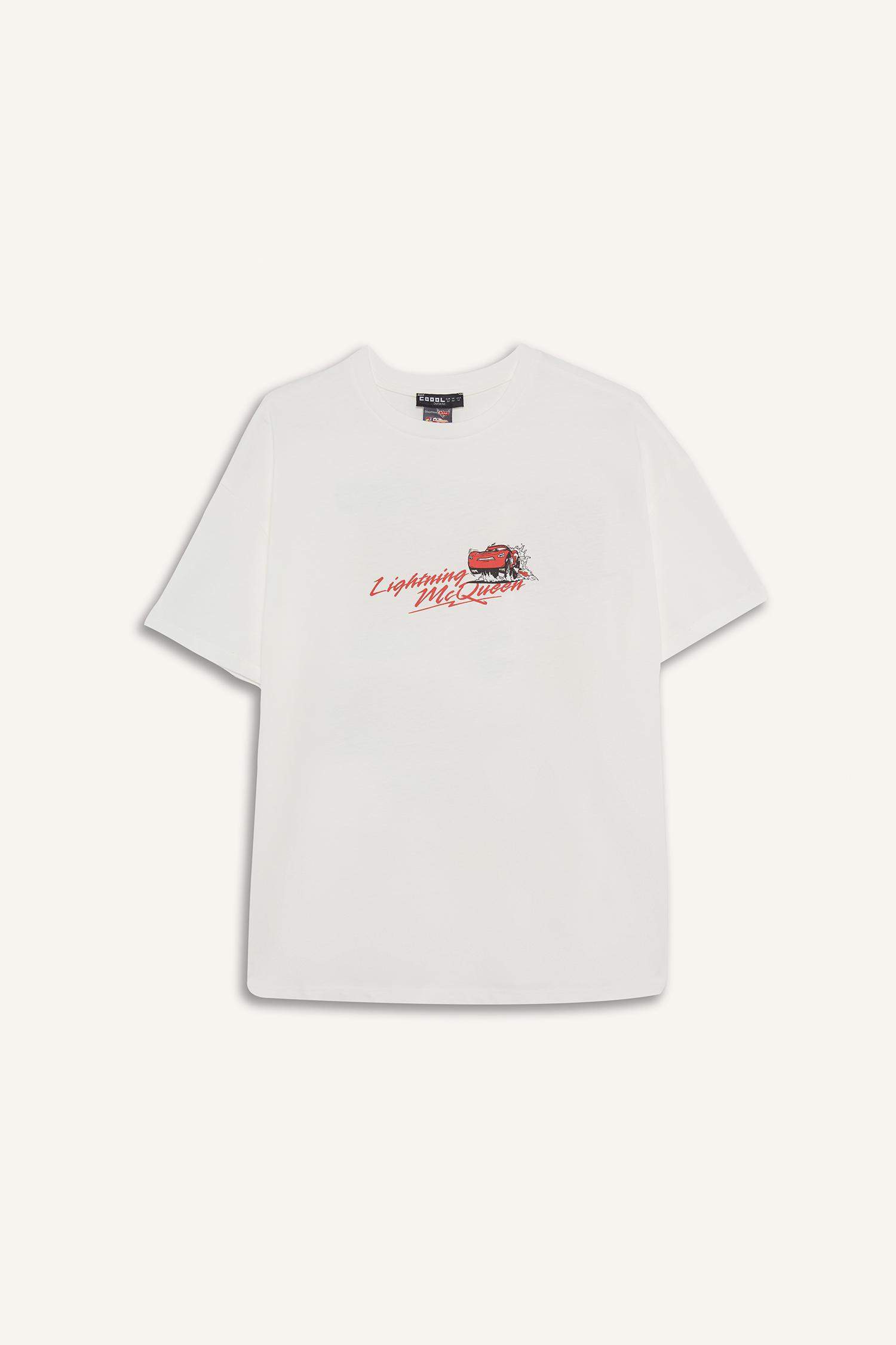 Cars Oversize Geniş Kalıp Baskılı Kısa Kollu Tişört