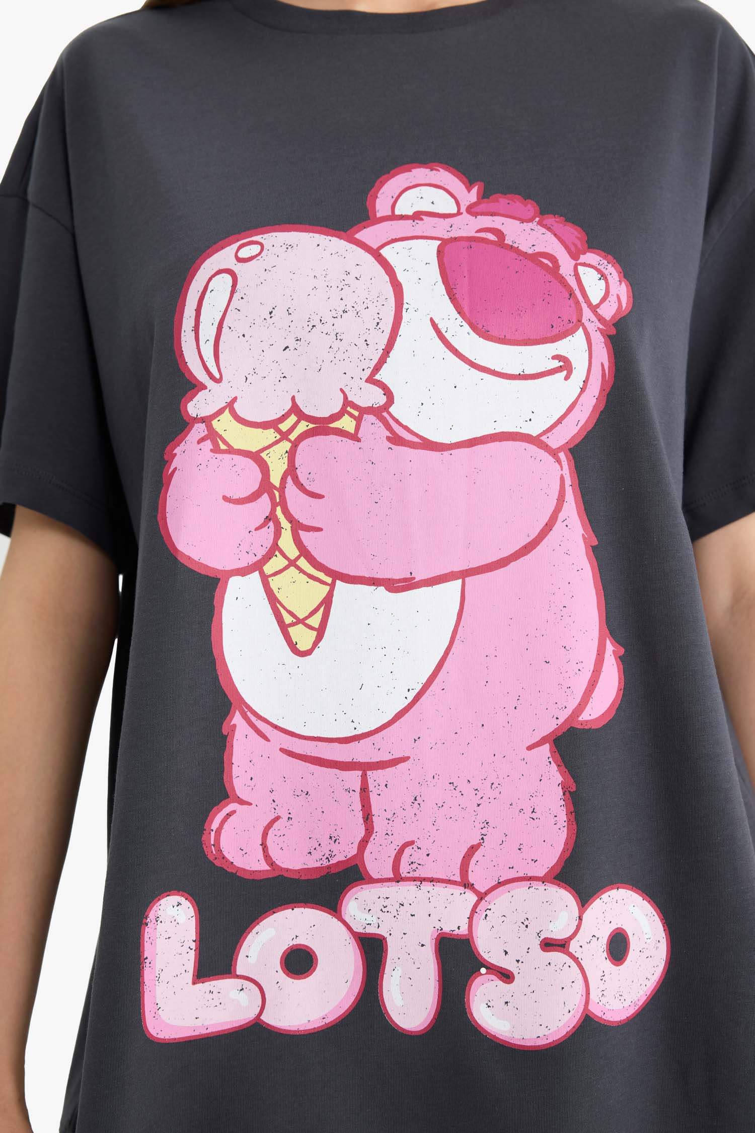 T-shirt oversize imprimé à manches courtes