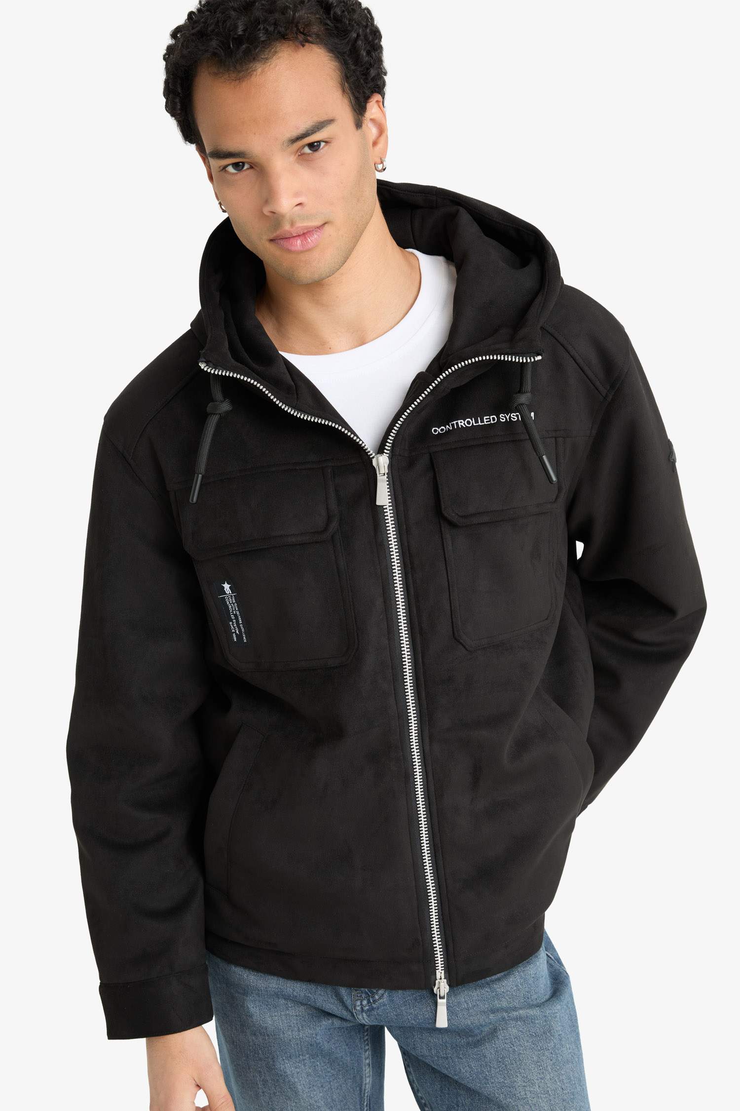 Regular Fit Nakış Detaylı İç Cepli Mont