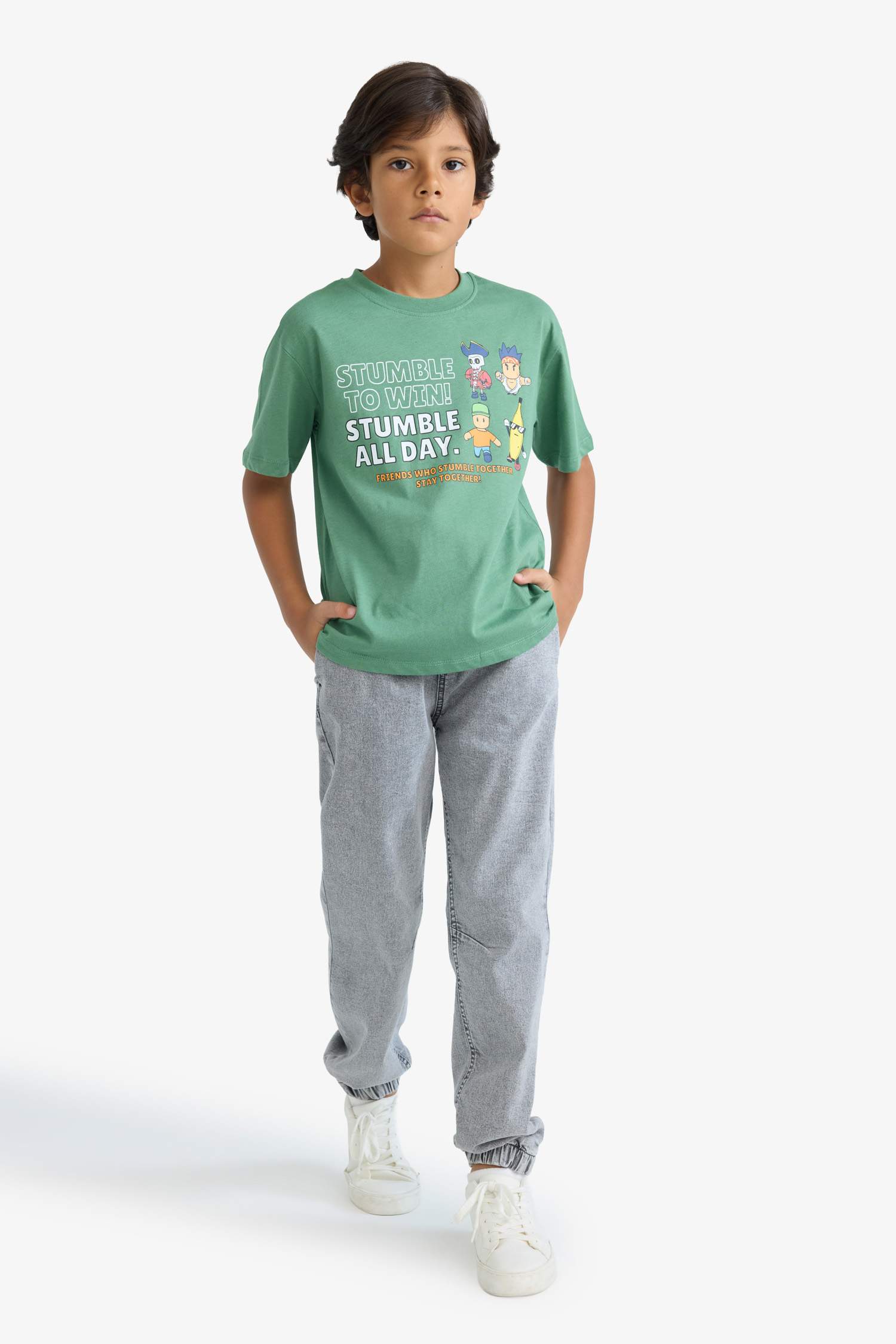 Boy Stumble Guys Crew Neck Short Sleeve T-Shirt