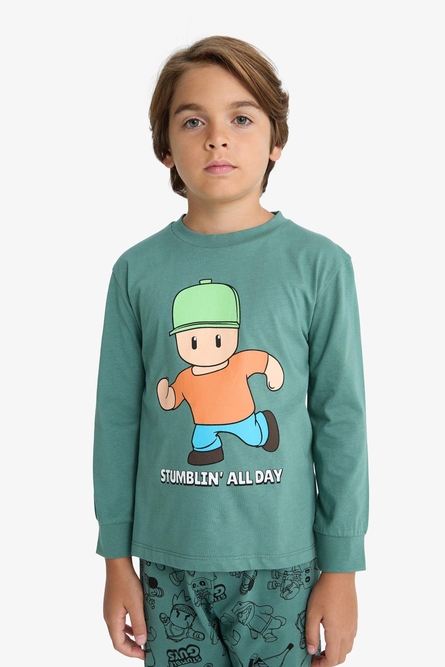 طقم بيجاما اولادي قصة عادية من ستامبل جايز - قطعتين