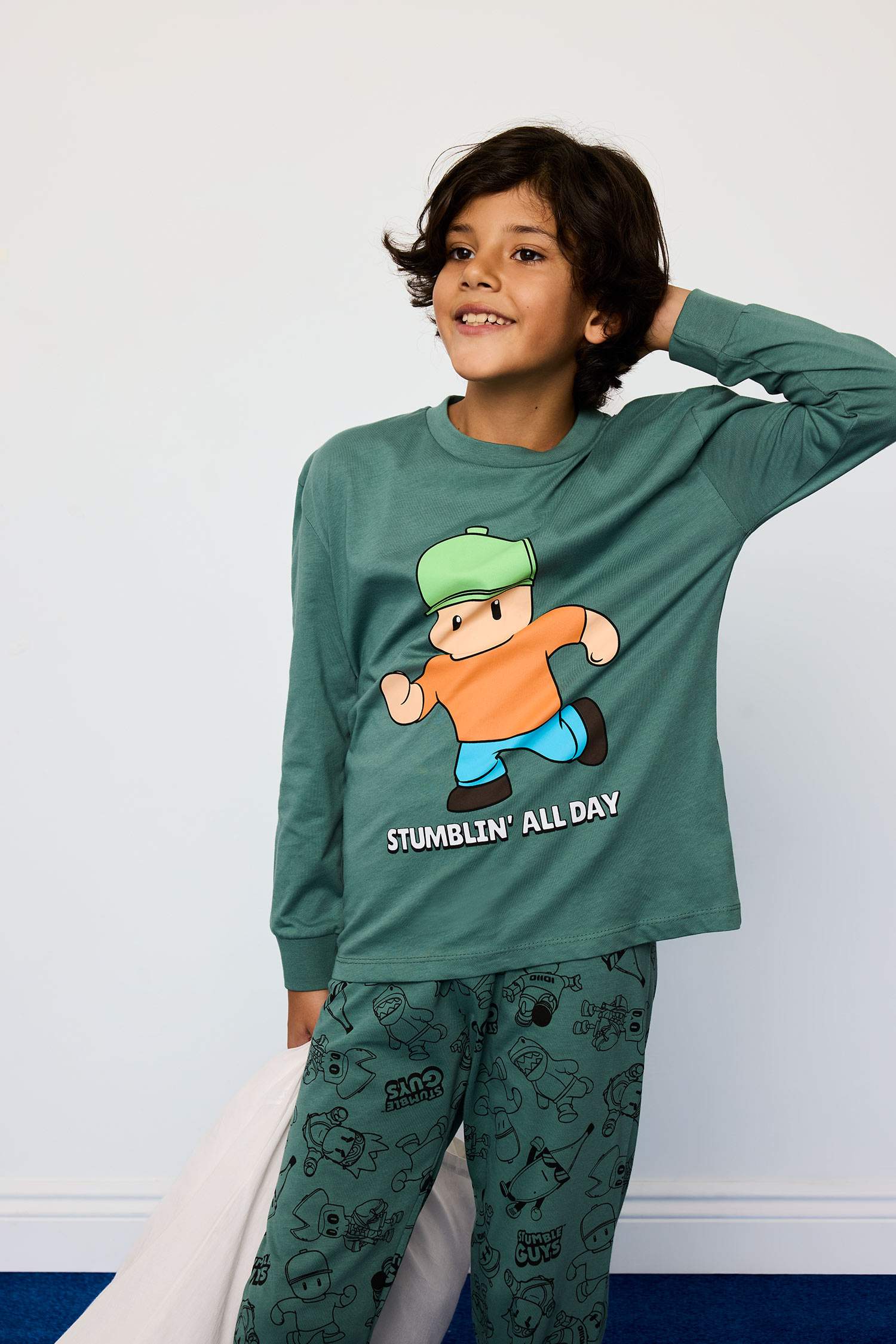 طقم بيجاما اولادي قصة عادية من ستامبل جايز - قطعتين