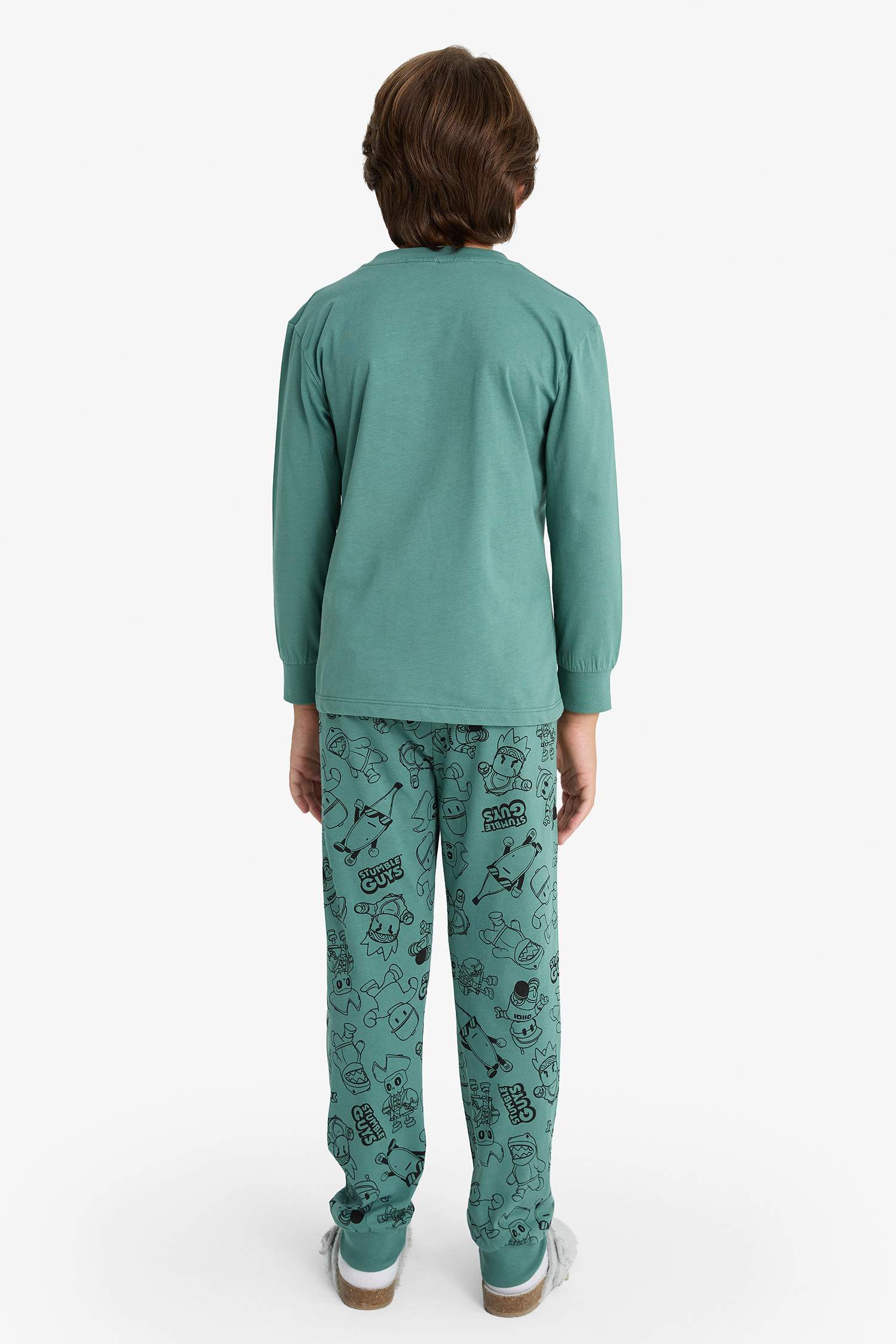 Erkek Çocuk Stumble Guys Pijama Takımı Uzun Kollu Üst Uzun Alt