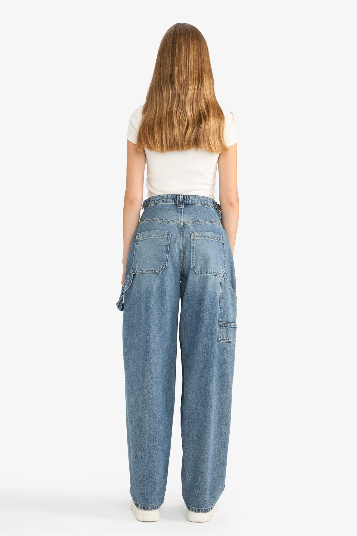 Regular Hem Denim Trousers