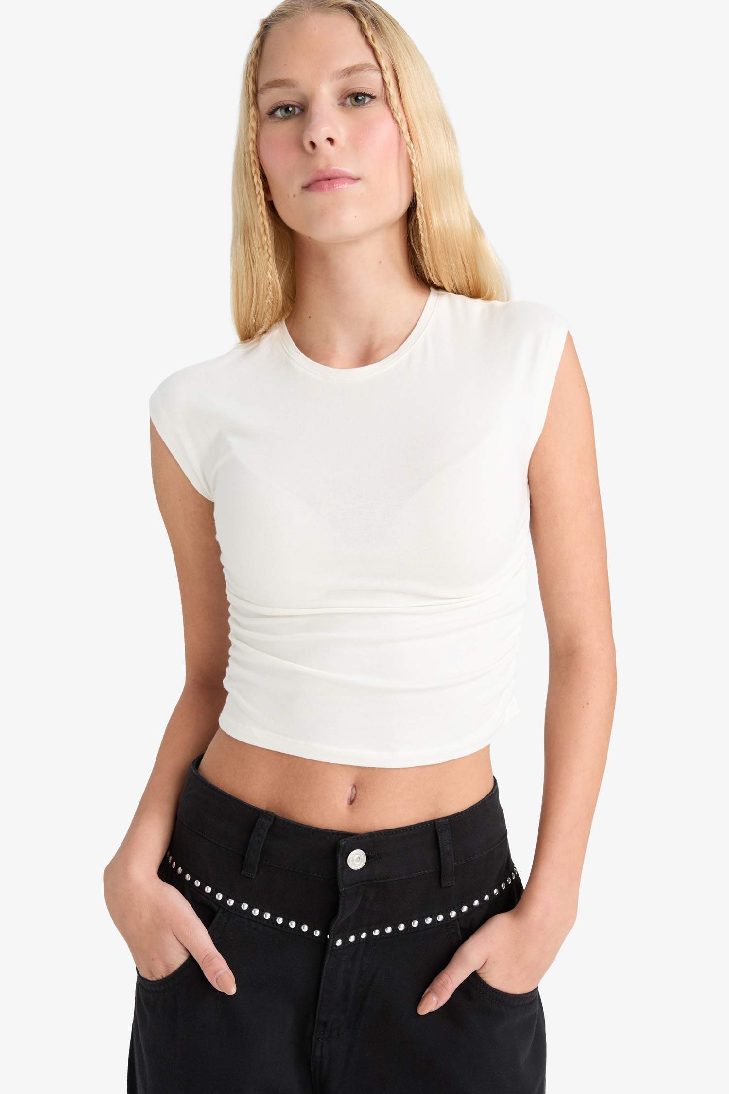 Fitted Modal Crew Neck Short Sleeve T-Shirt