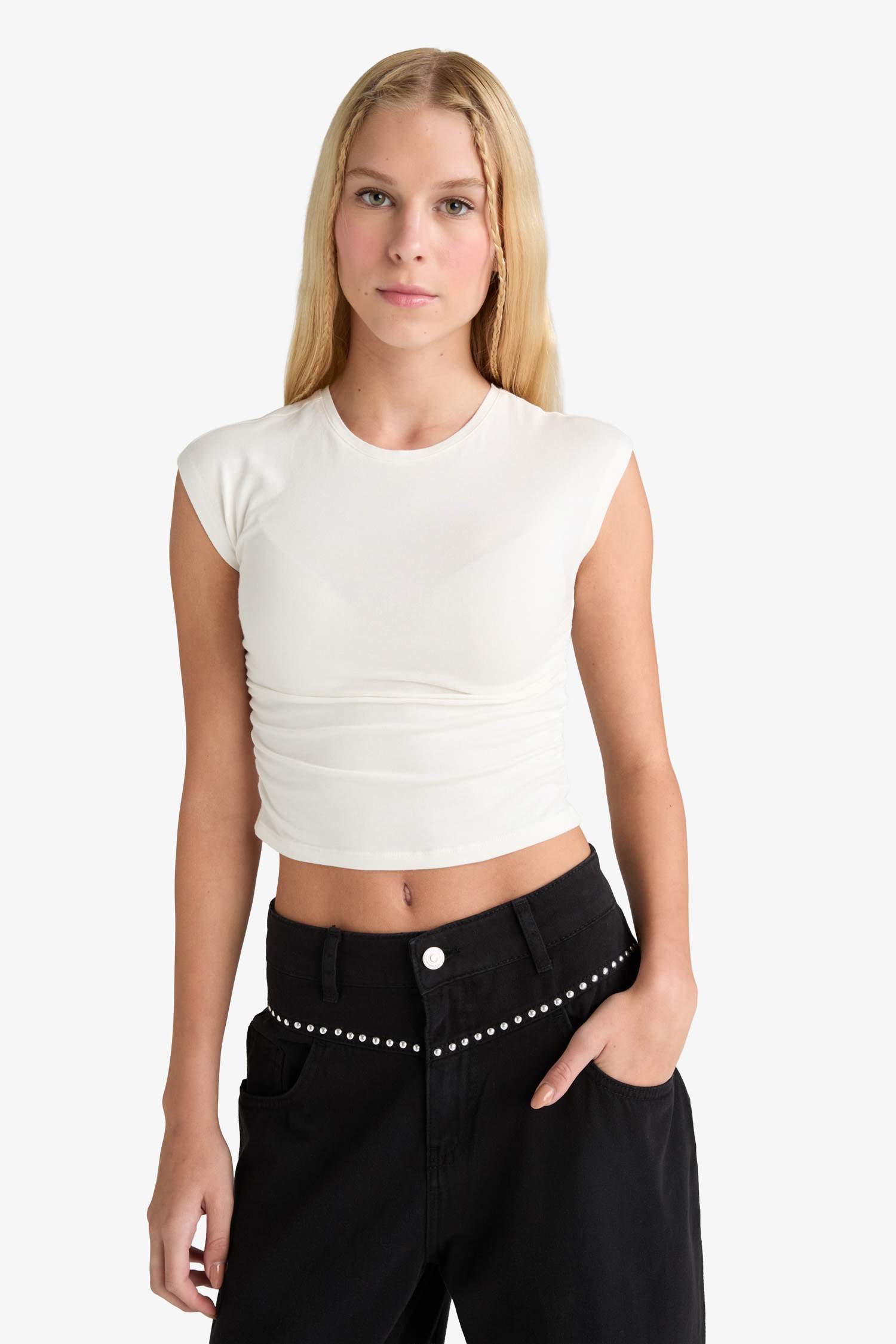 Fitted Modal Crew Neck Short Sleeve T-Shirt