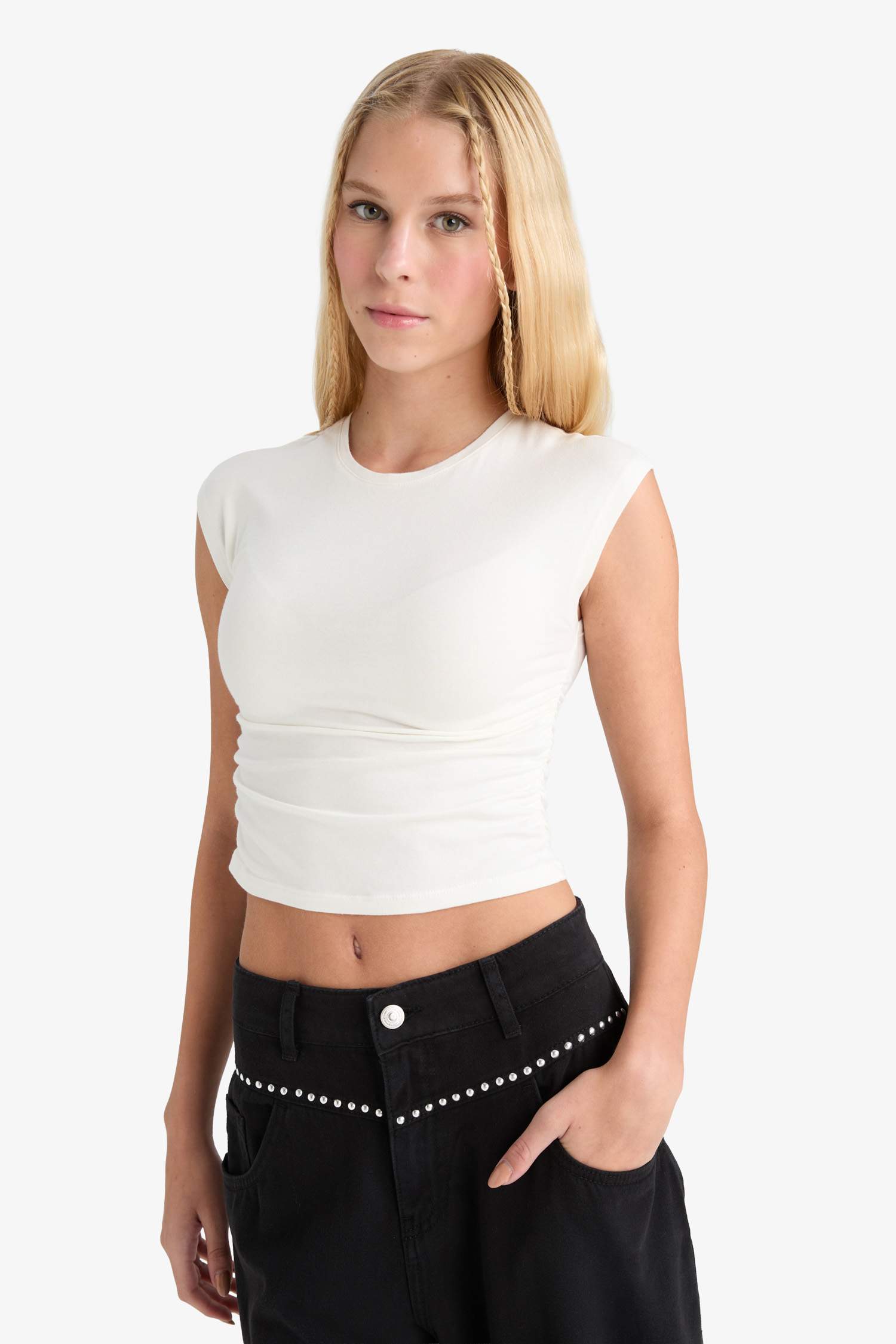 Fitted Modal Crew Neck Short Sleeve T-Shirt