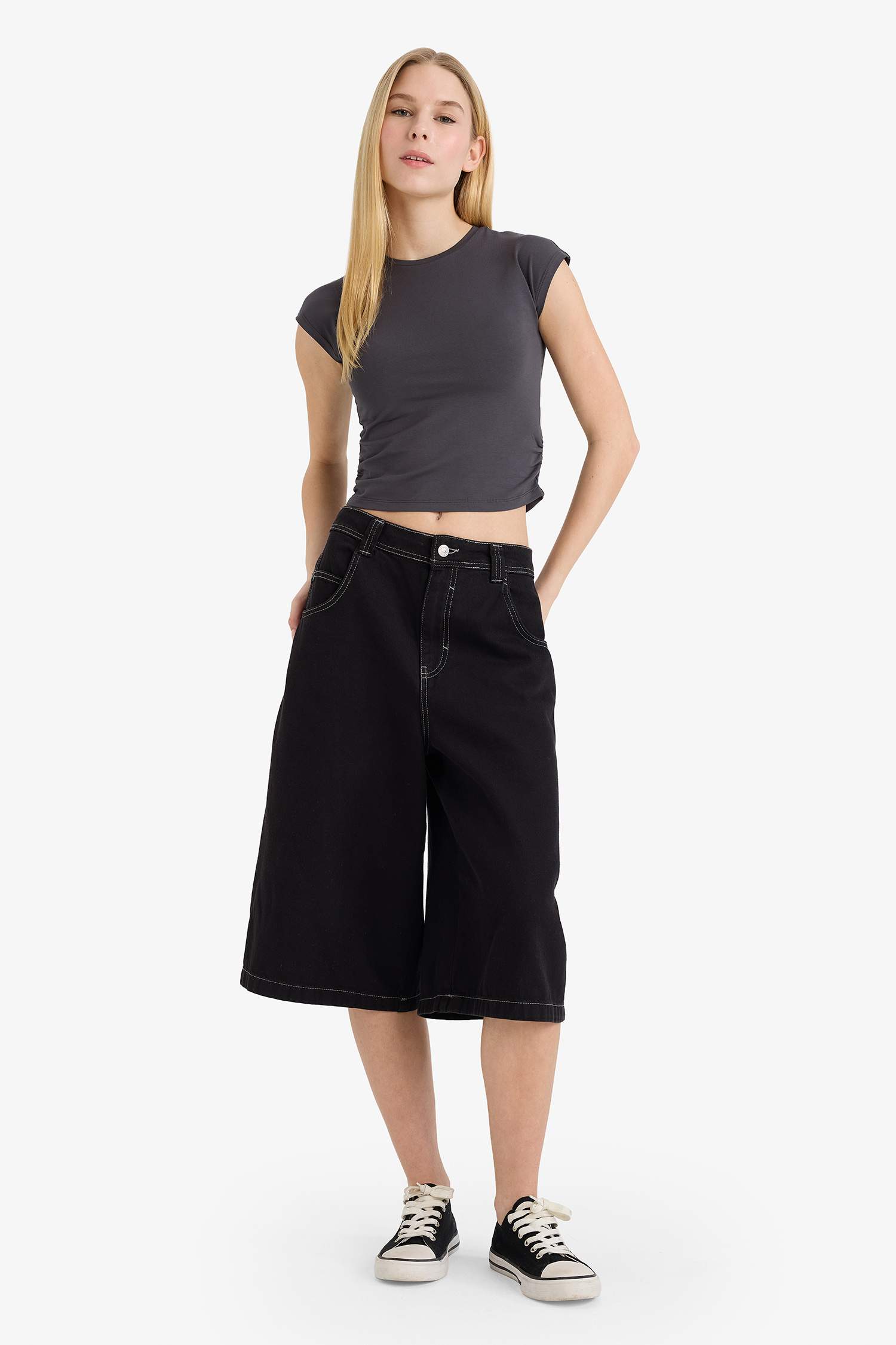 Футболка из модала Fitted с коротким рукавом