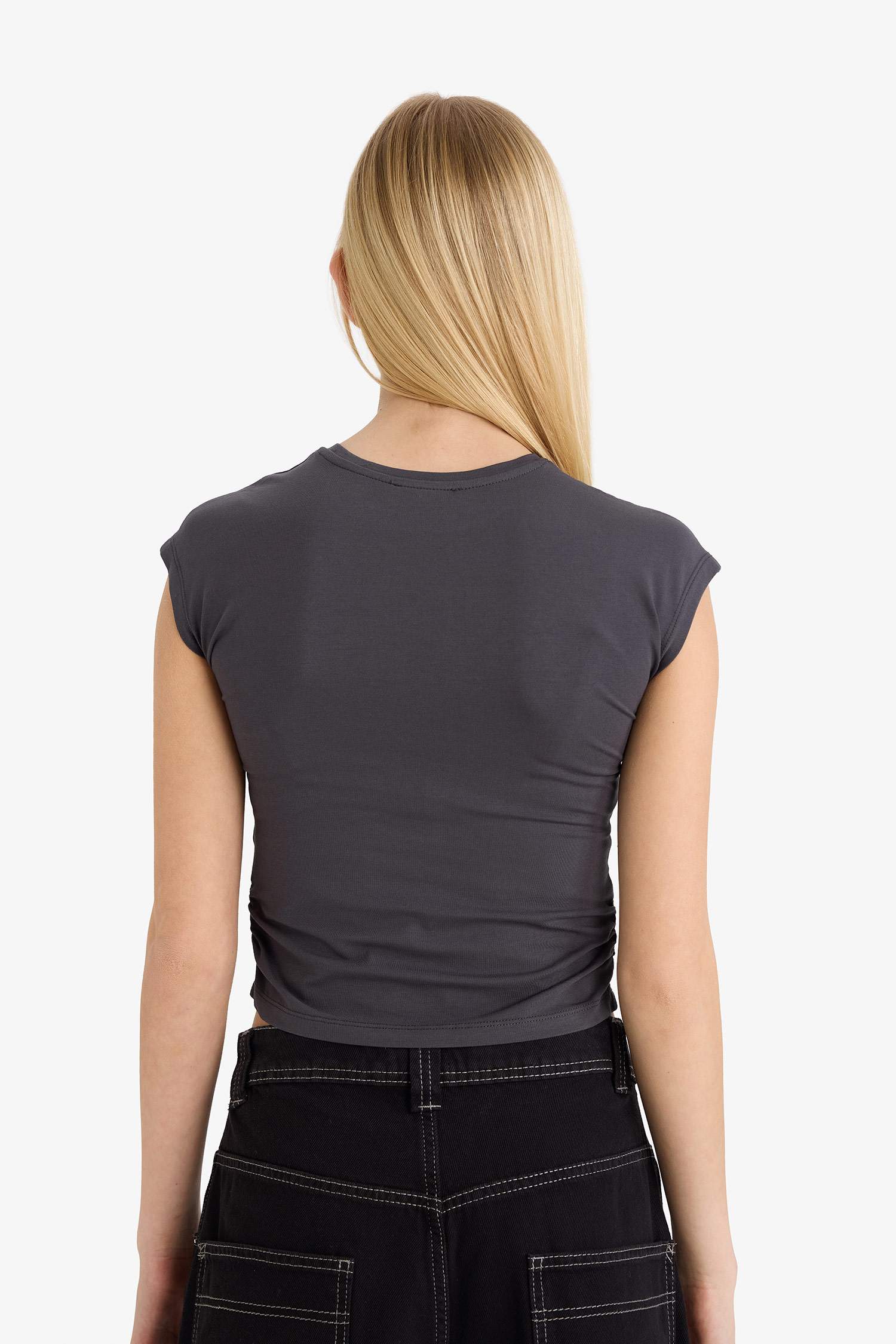 Футболка из модала Fitted с коротким рукавом