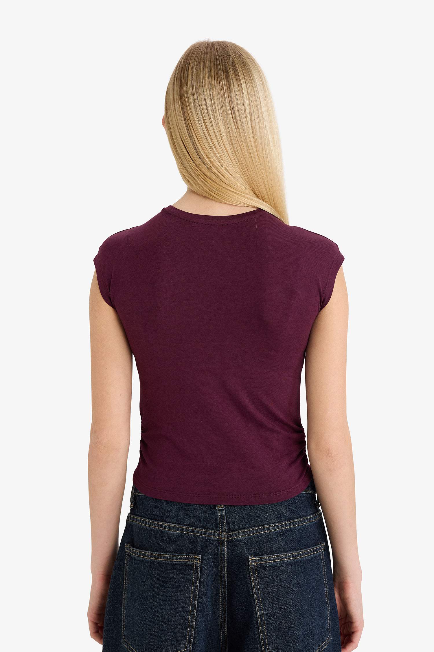 Fitted қысқа жеңді модал футболка