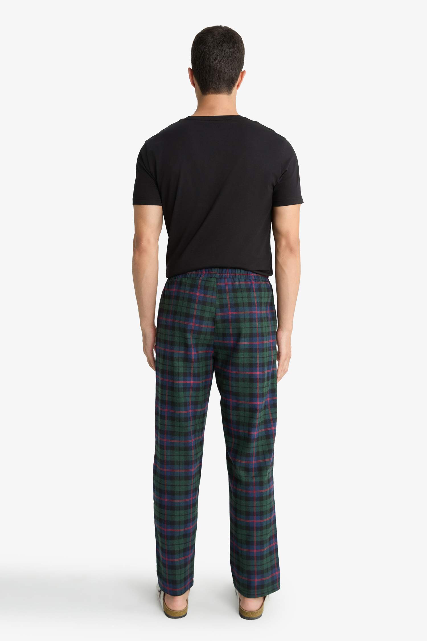 Pantalon de pyjama long à carreaux avec poches Coupe régulière