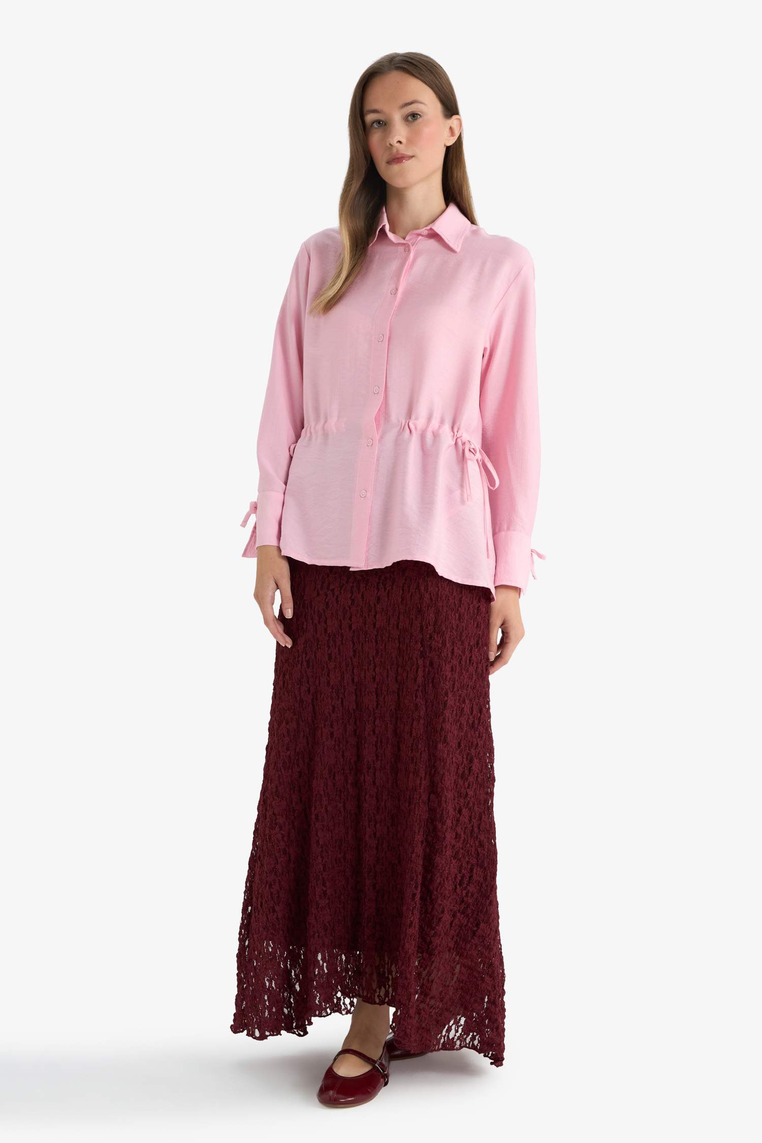 A Cut Lace Maxi Skirt