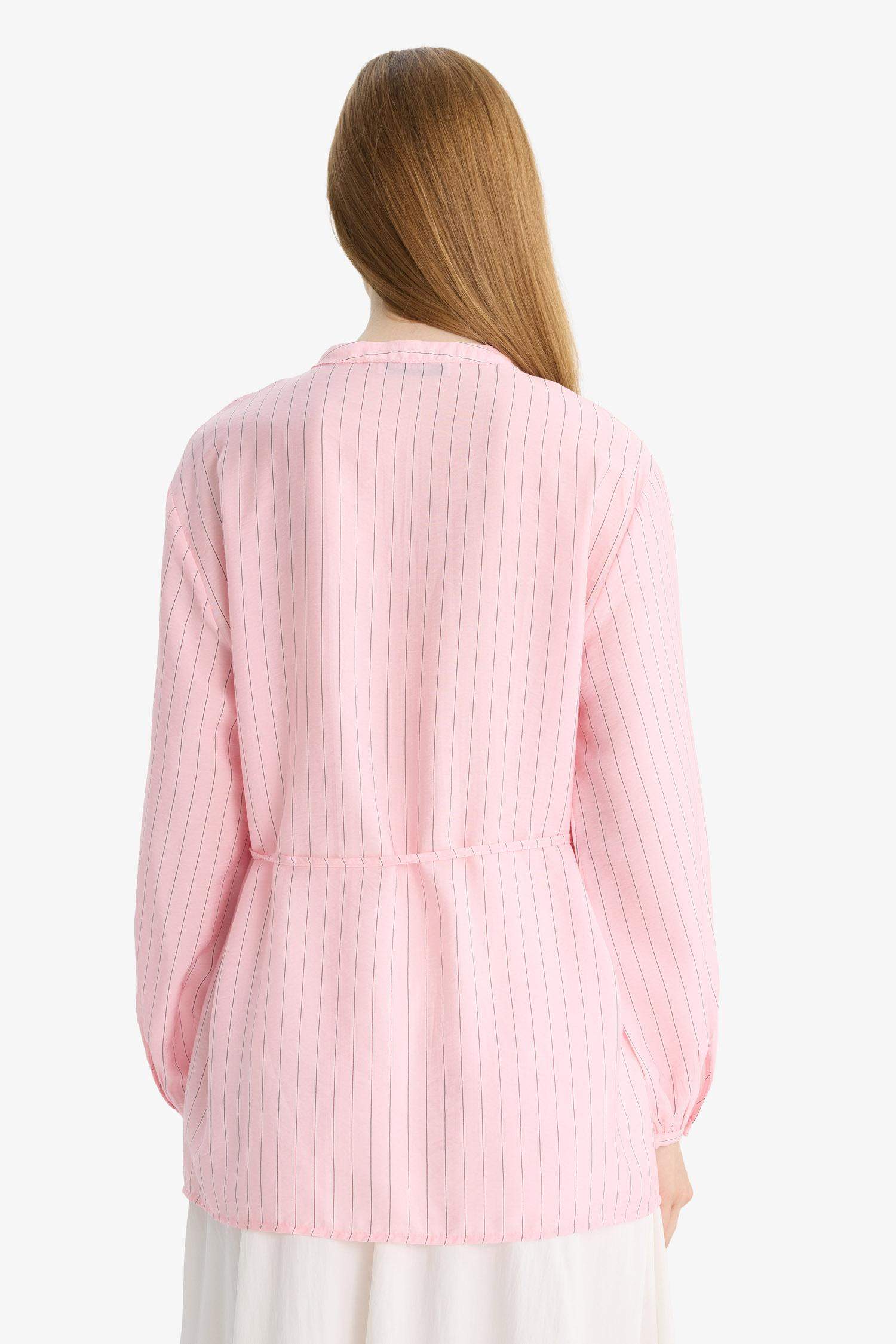 Relax Fit Striped Long Sleeve Tunic