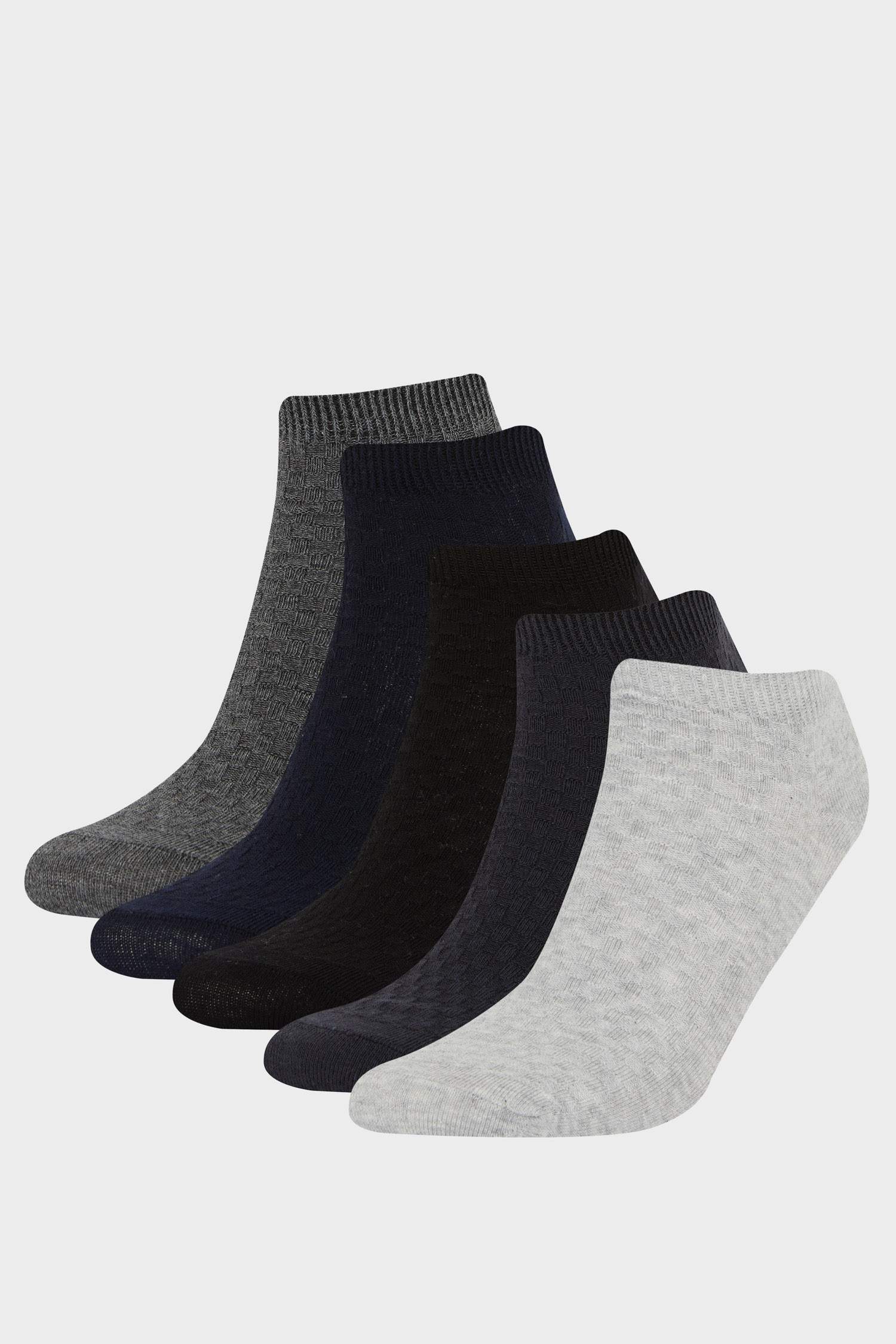 Man 5 Piece Cotton Short Socks