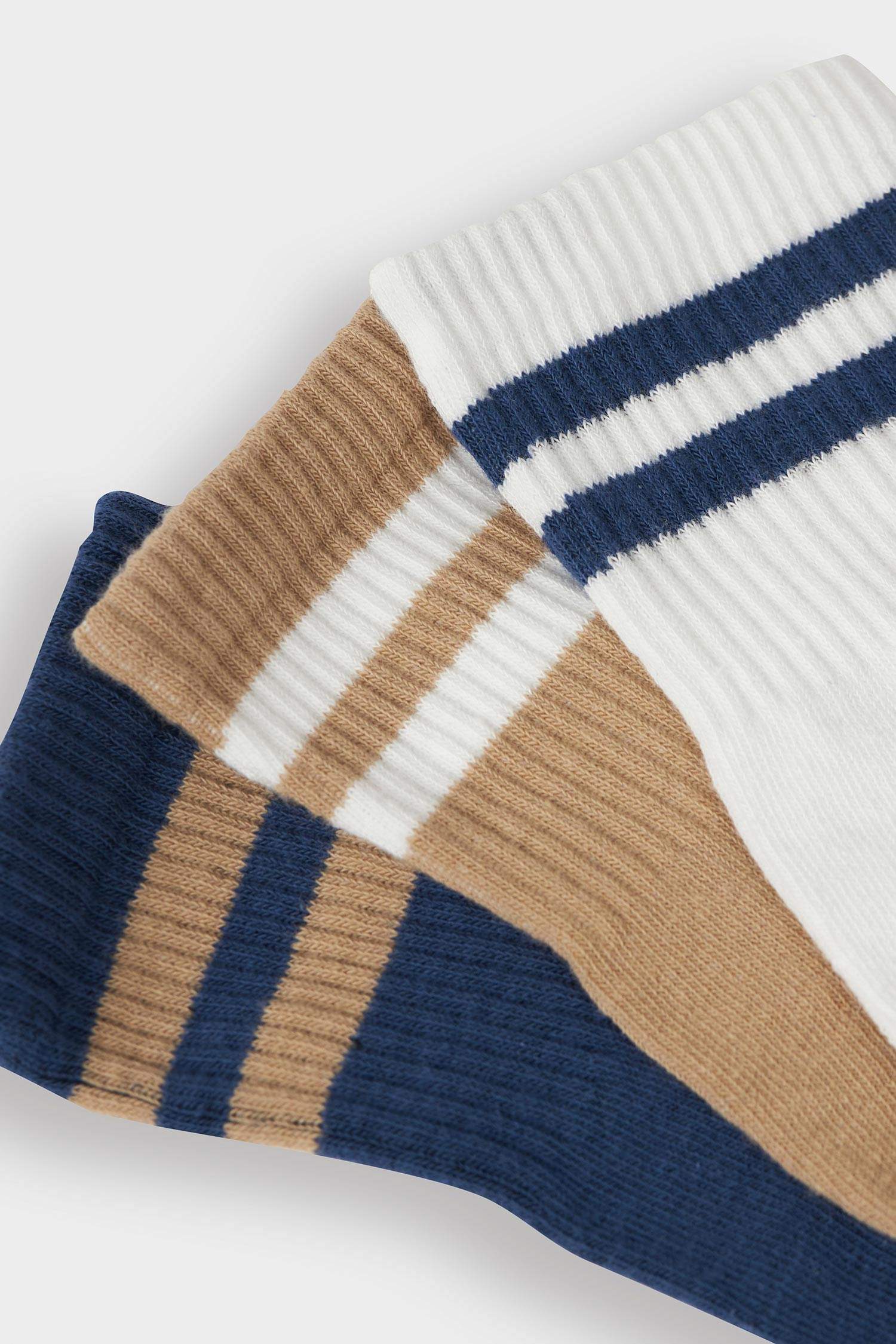 Erkek 3'lü Pamuklu Soket Çorap