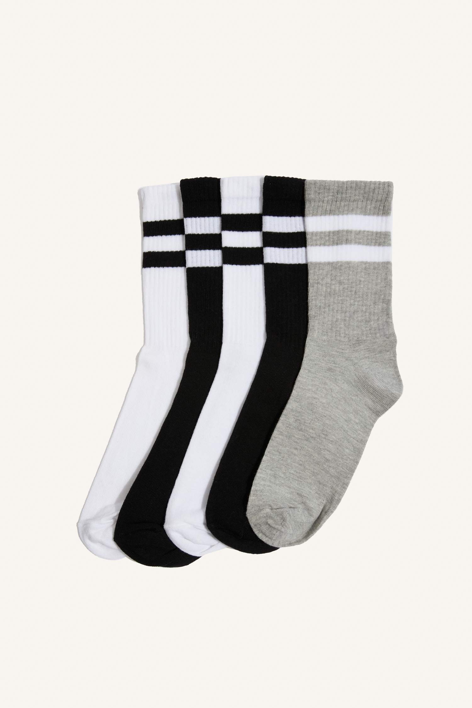 Erkek Rahat Lastikli 5'li Pamuklu Uzun Çorap
