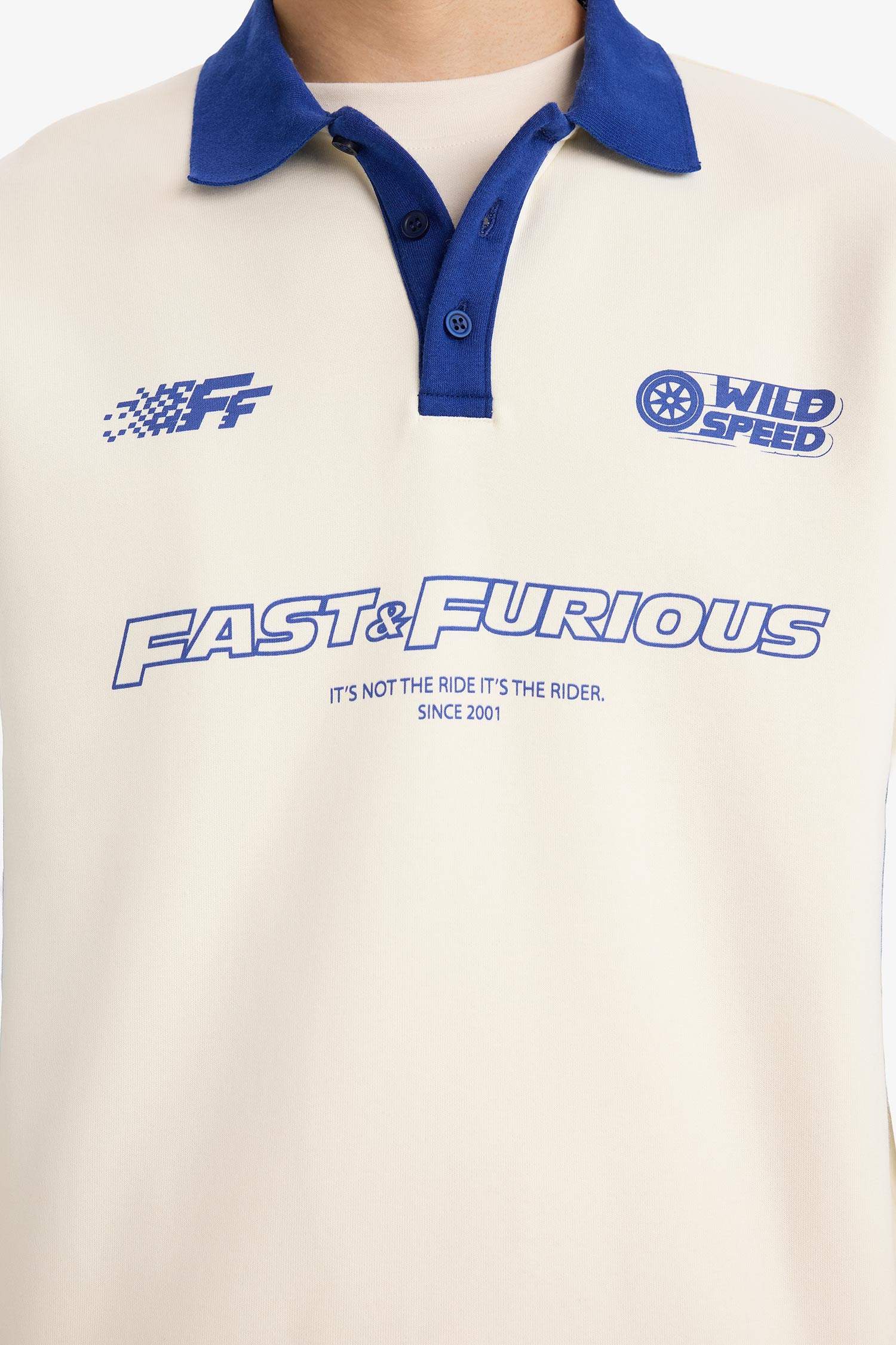 Fast & Furious Boxy Fit Polo Yaka Sweatshirt