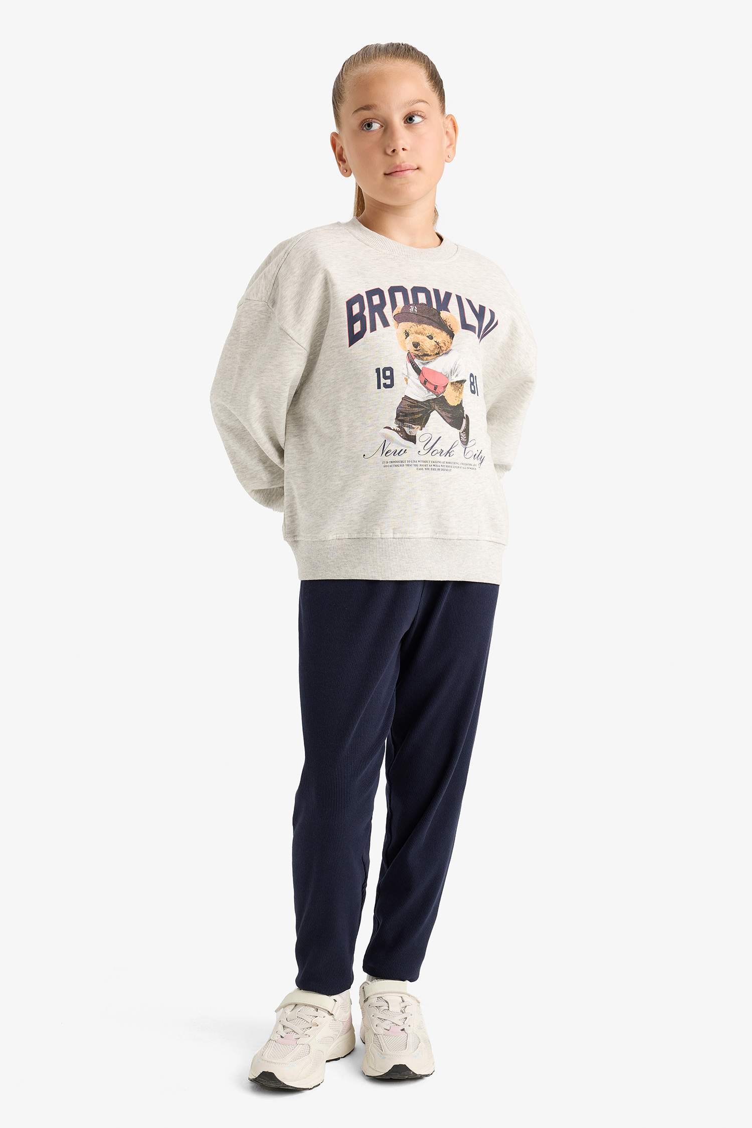 Girl Printed Sweatshirt and Trousers 2 Piece Set