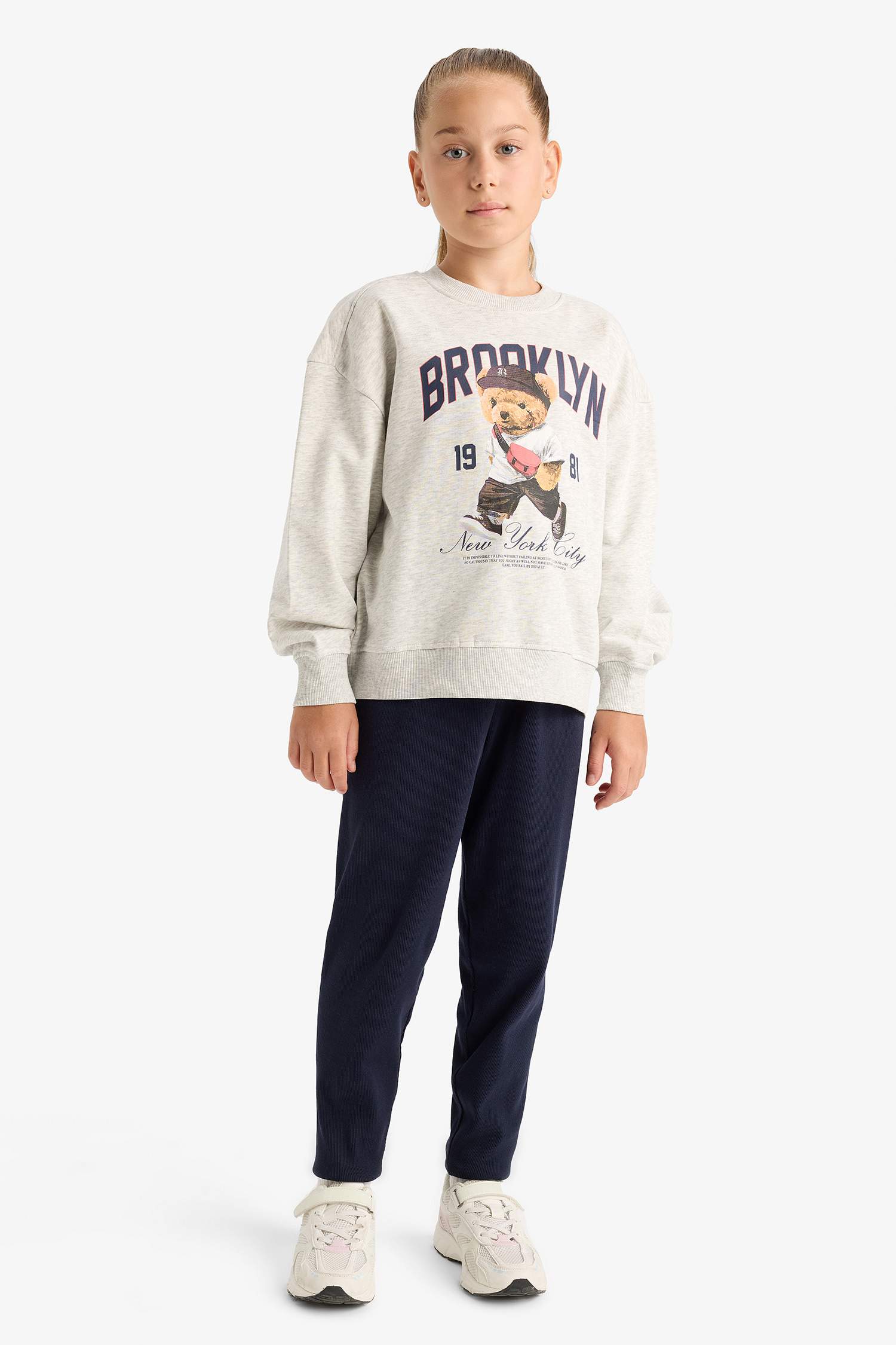 Girl Printed Sweatshirt and Trousers 2 Piece Set