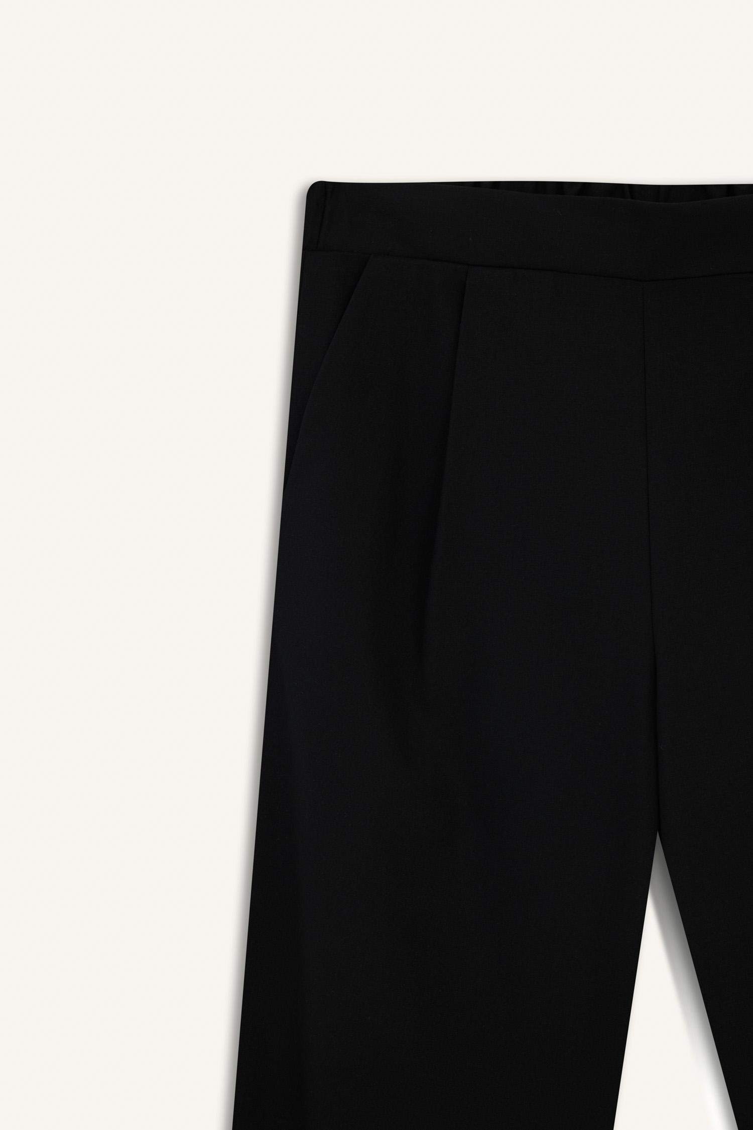 Straight Fit Wide Leg Trousers