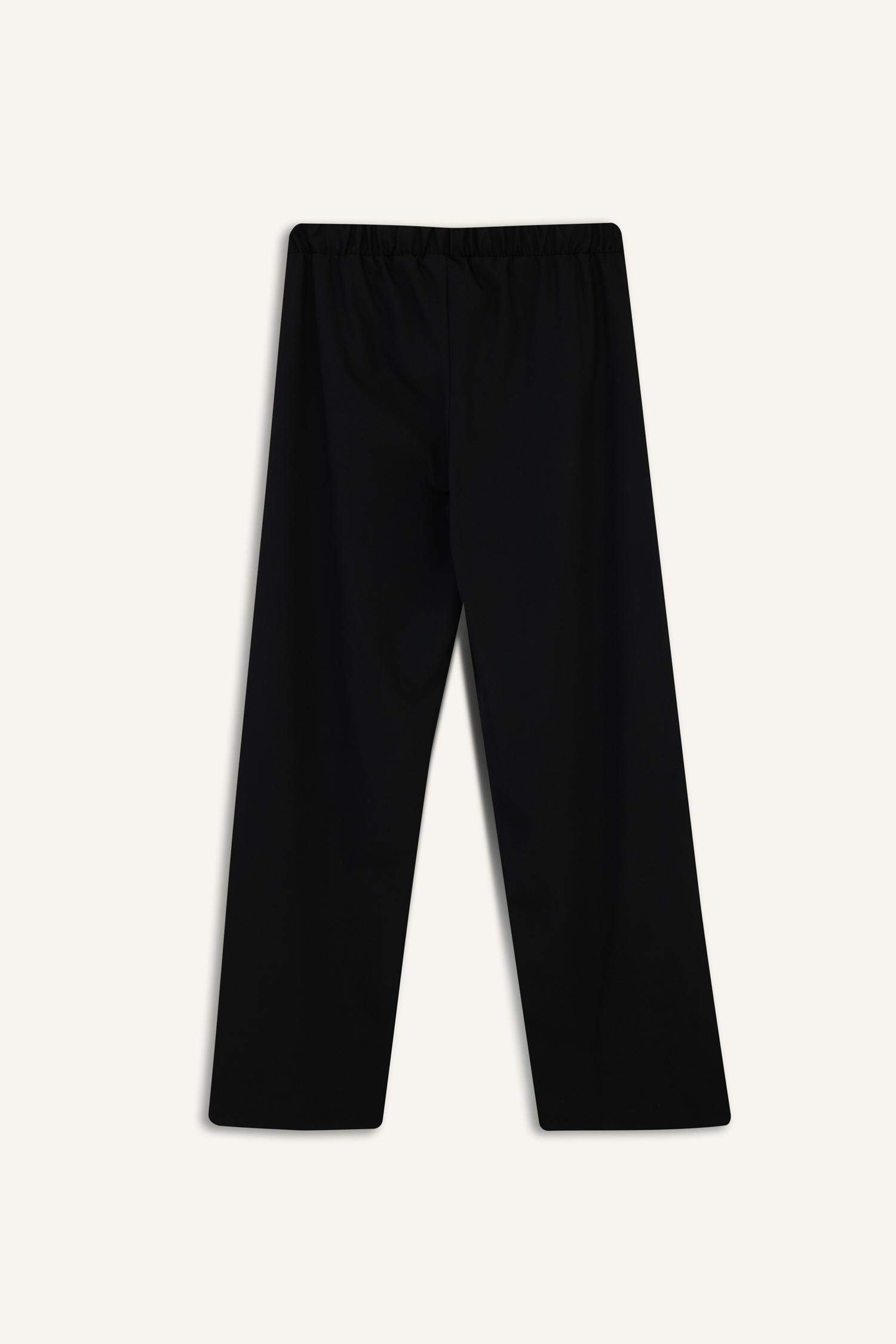 Straight Fit Wide Leg Trousers