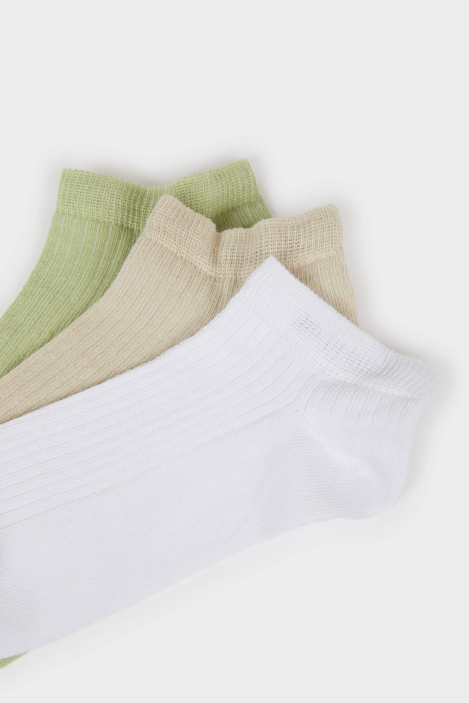 Kadın 3'lü Pamuklu Patik Çorap