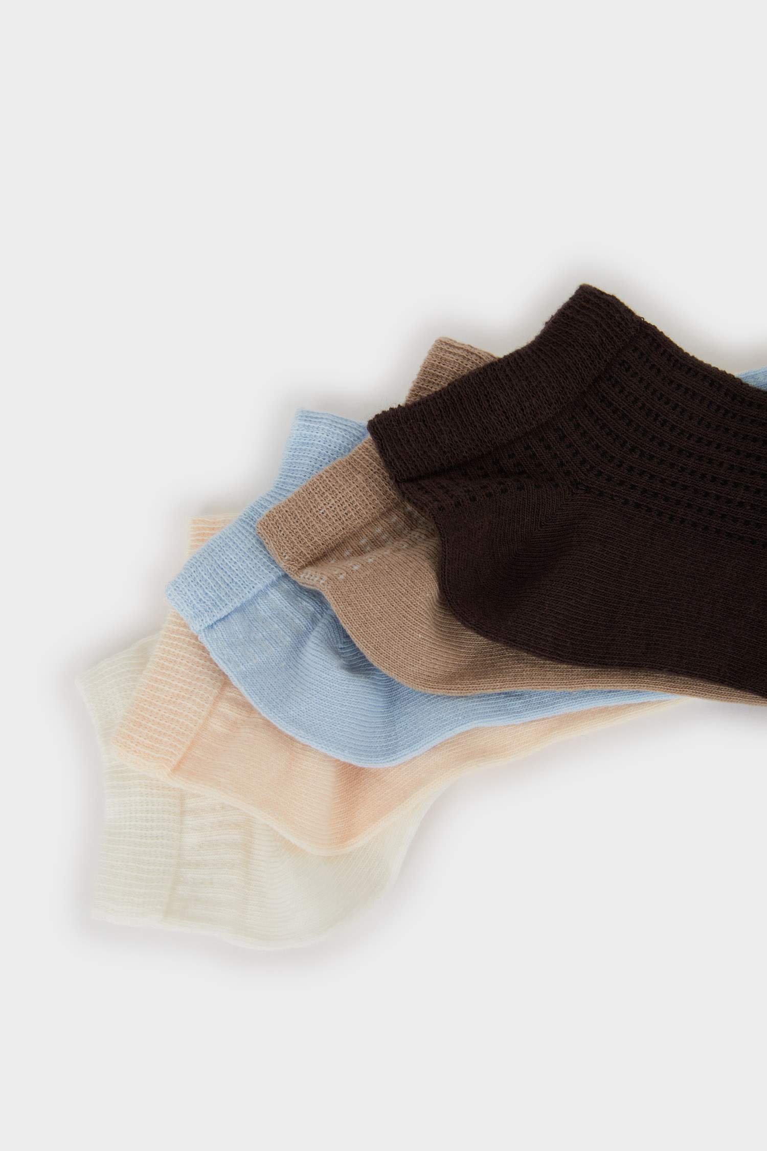 Kadın 5'li Pamuklu Patik Çorap