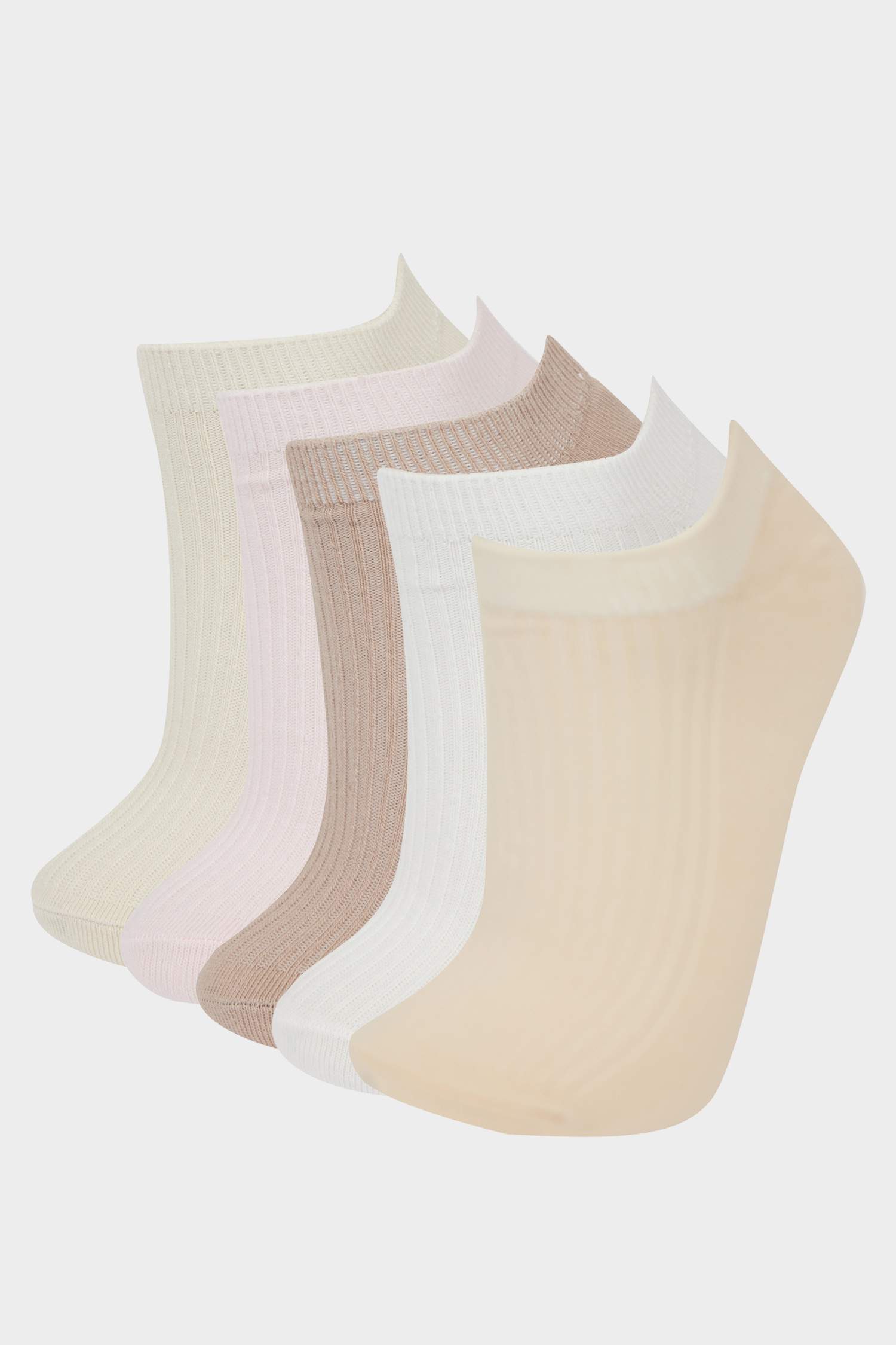Kadın Rahat Lastikli 5'li Pamuklu Patik Çorap
