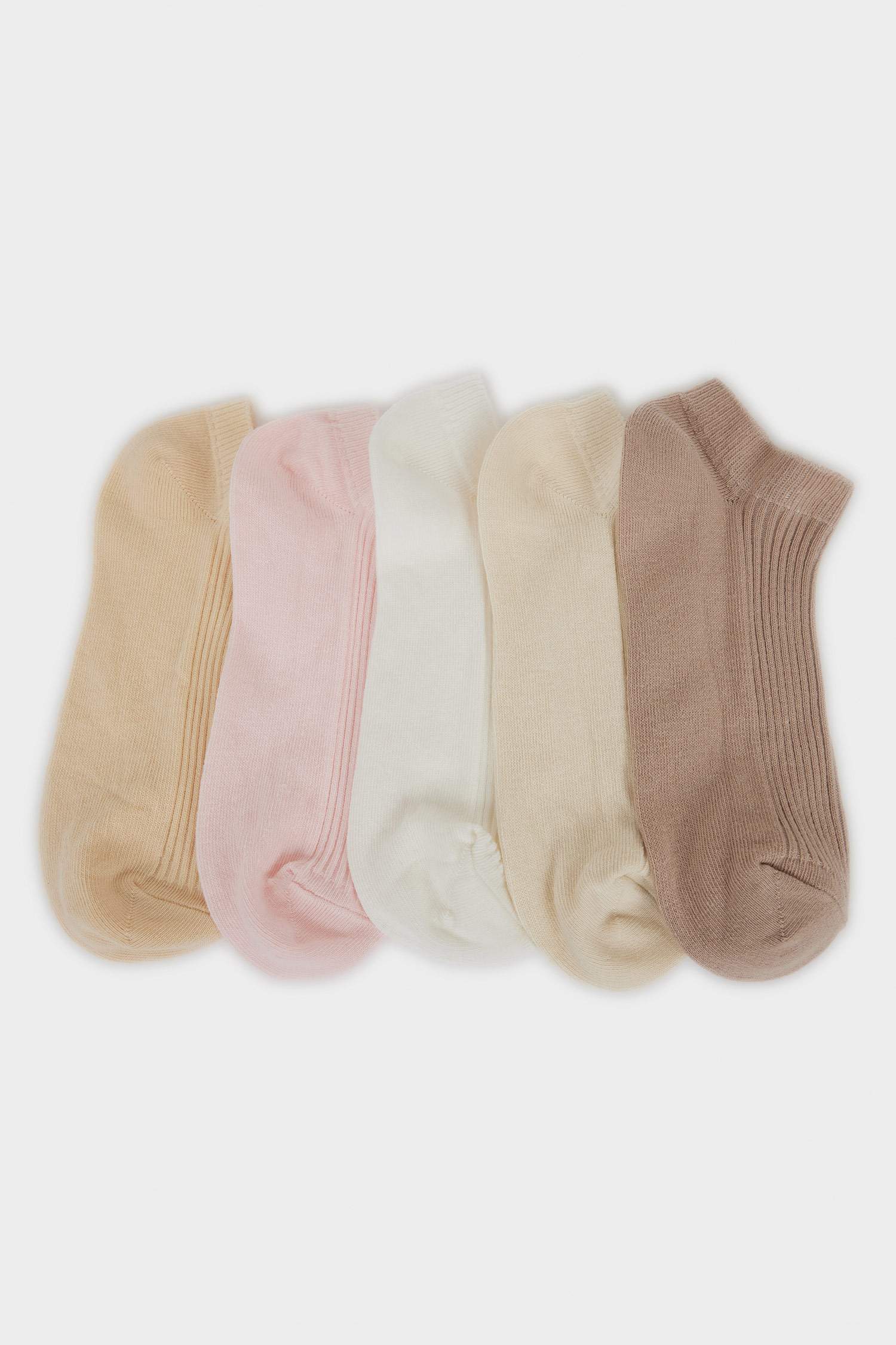Kadın Rahat Lastikli 5'li Pamuklu Patik Çorap