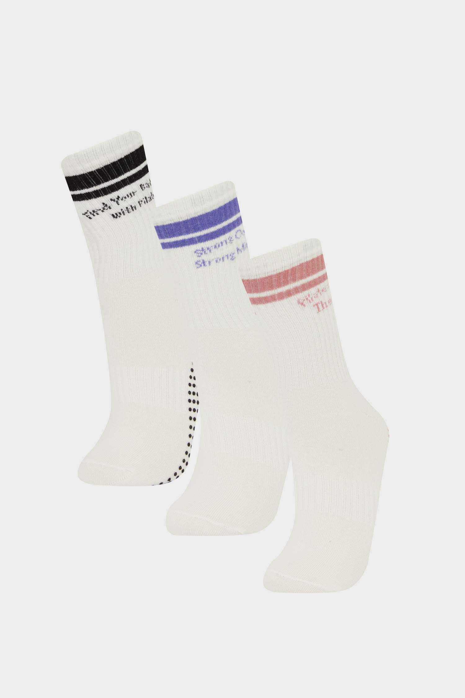 Lot de 3 Chaussettes longues en coton pour femme