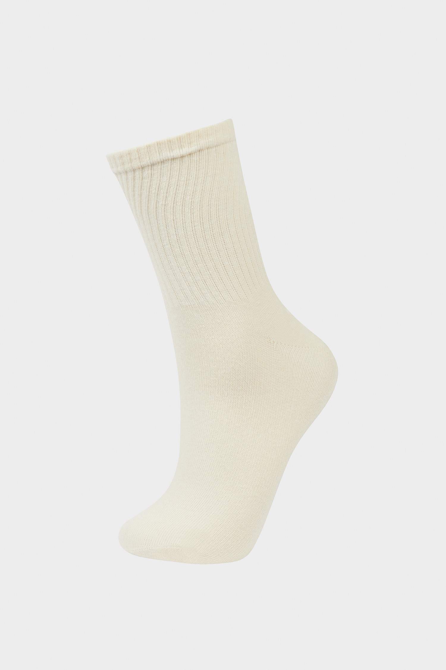 جوارب قطن نسائية طويلة - 5 قطع