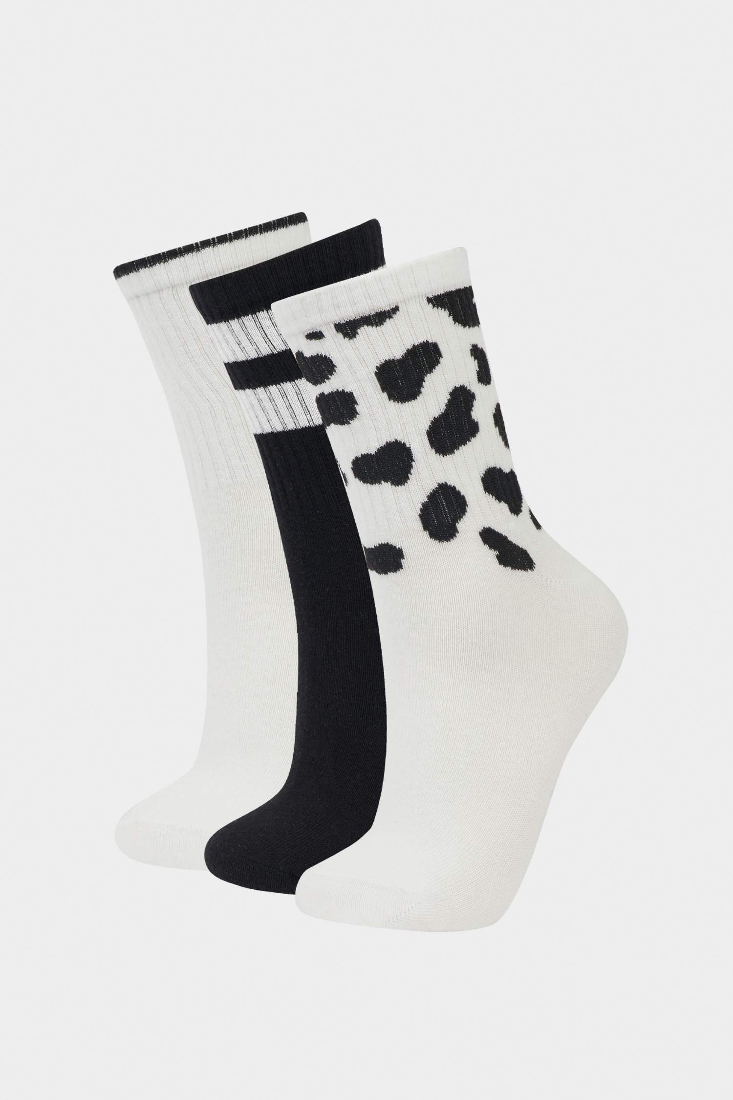 Lot de 3 Chaussettes longues en coton pour femme