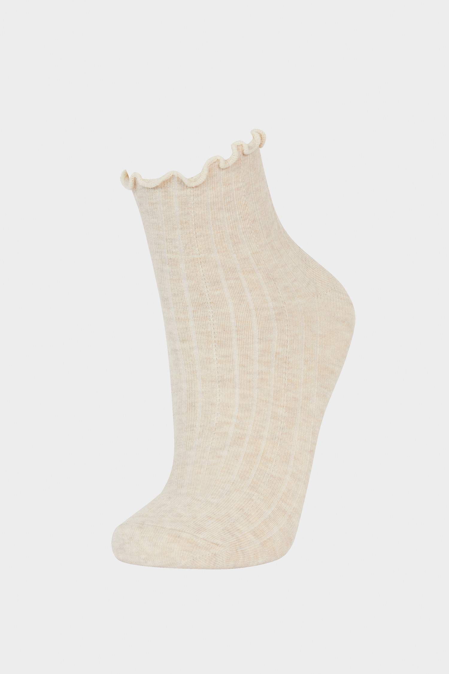 Lot de 3 Chaussettes longues en coton à volants pour femme