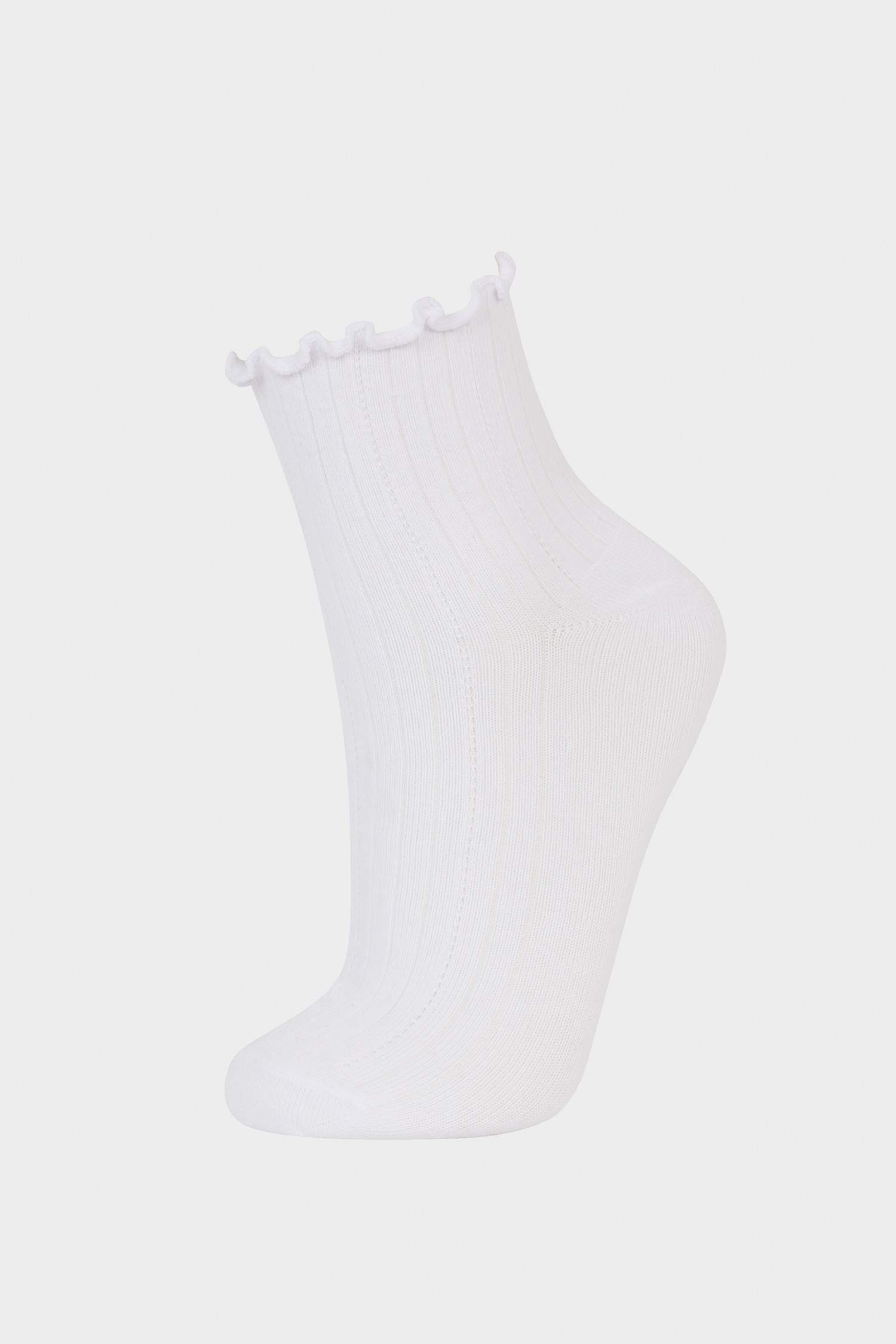 Lot de 3 Chaussettes longues en coton à volants pour femme